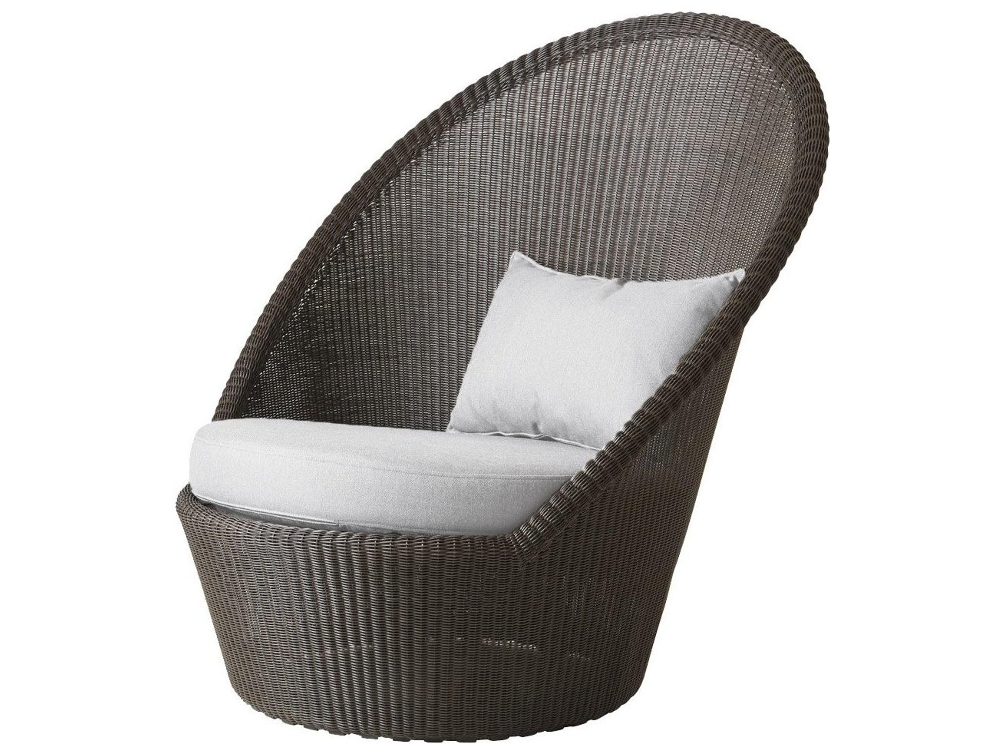 Cane Line Outdoor Kingston Wicker Sun Lounge Chair with Wheels