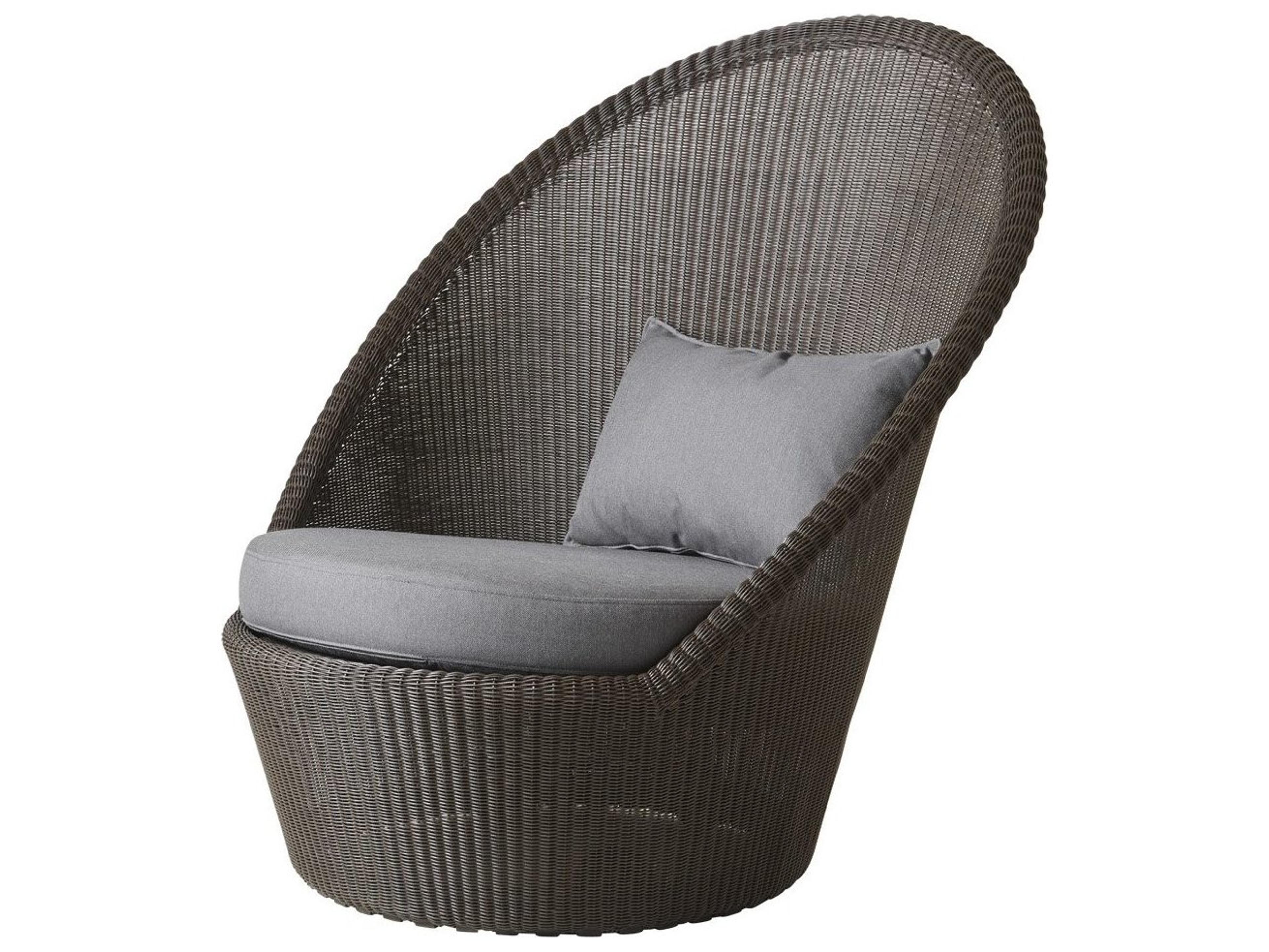 Cane Line Outdoor Kingston Wicker Sun Lounge Chair with Wheels