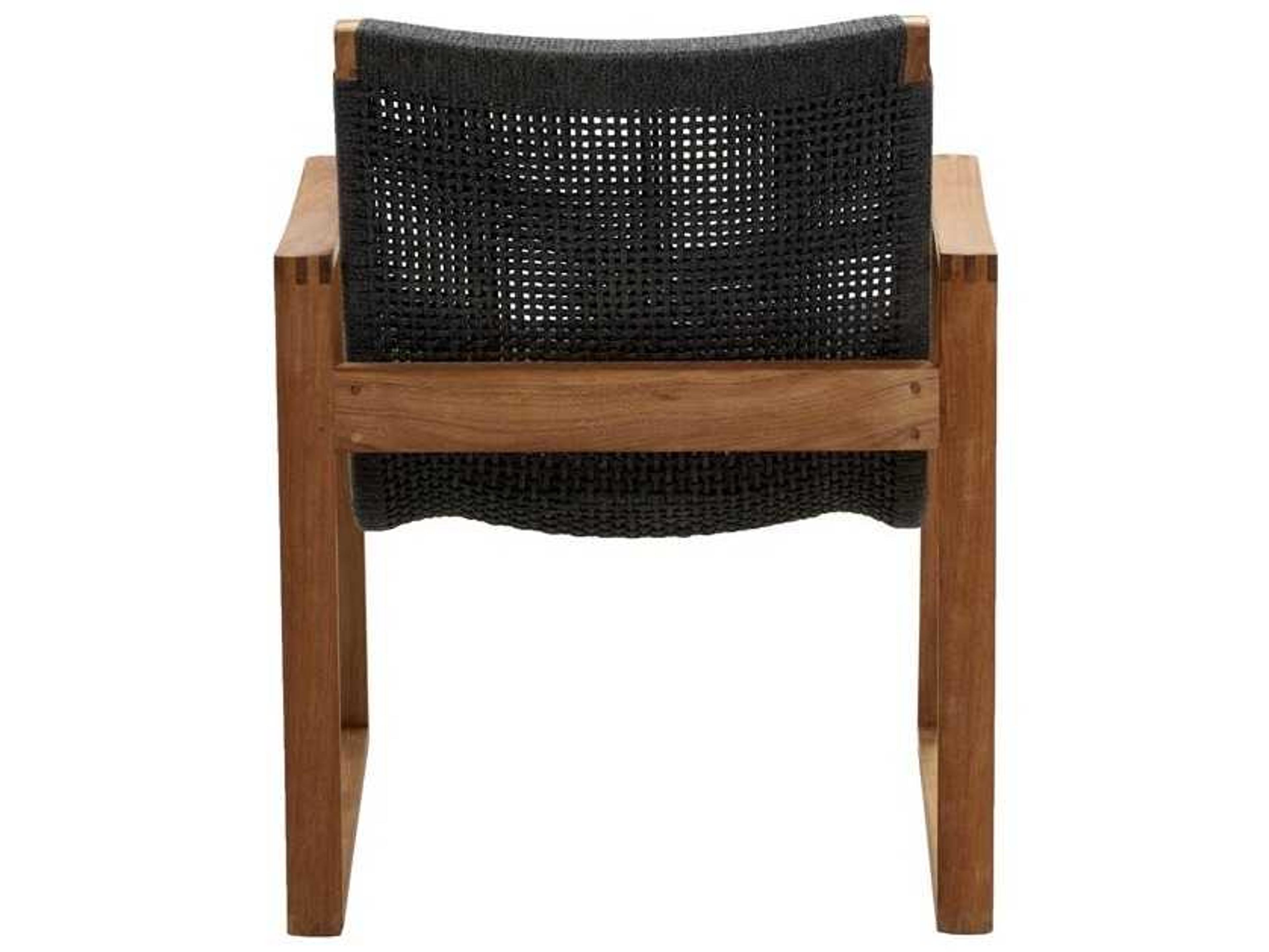 Cane Line Outdoor Endless Teak / Dark Grey Soft Rope Lounge Chair