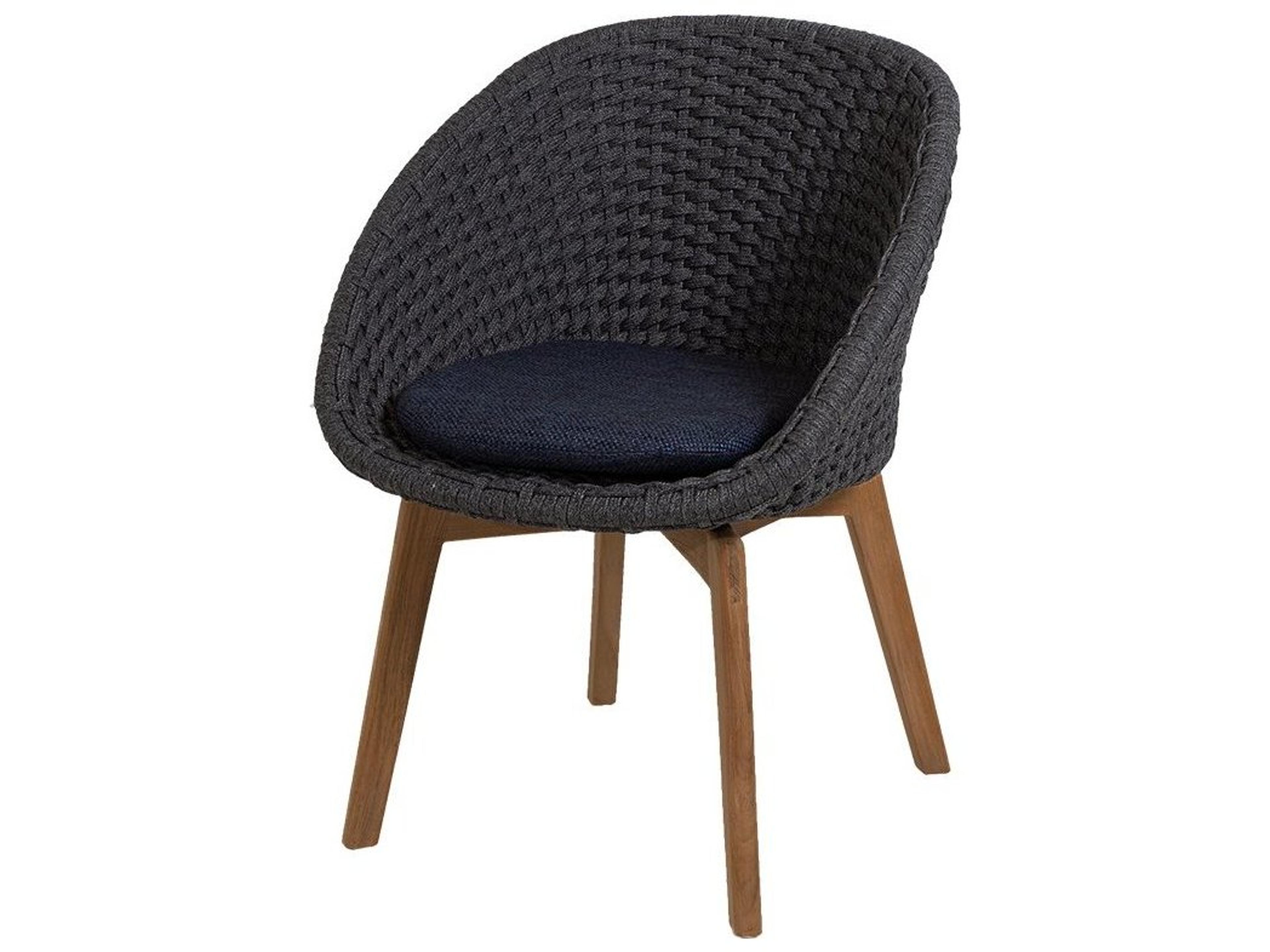 Cane Line Outdoor Peacock Teak Soft Rope Dining Arm Chair