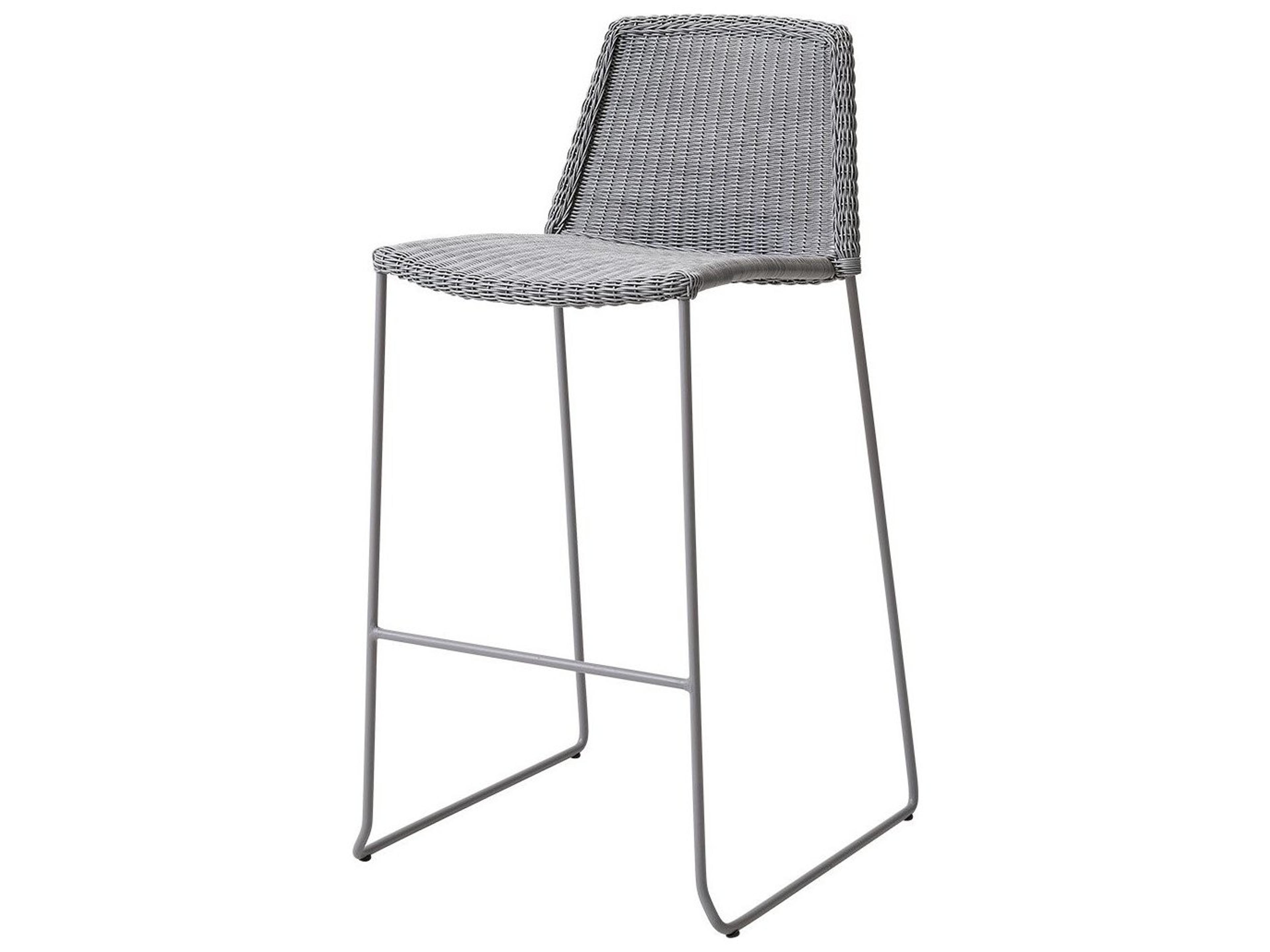 Cane Line Outdoor Breeze Aluminum Wicker Bar Side Chair