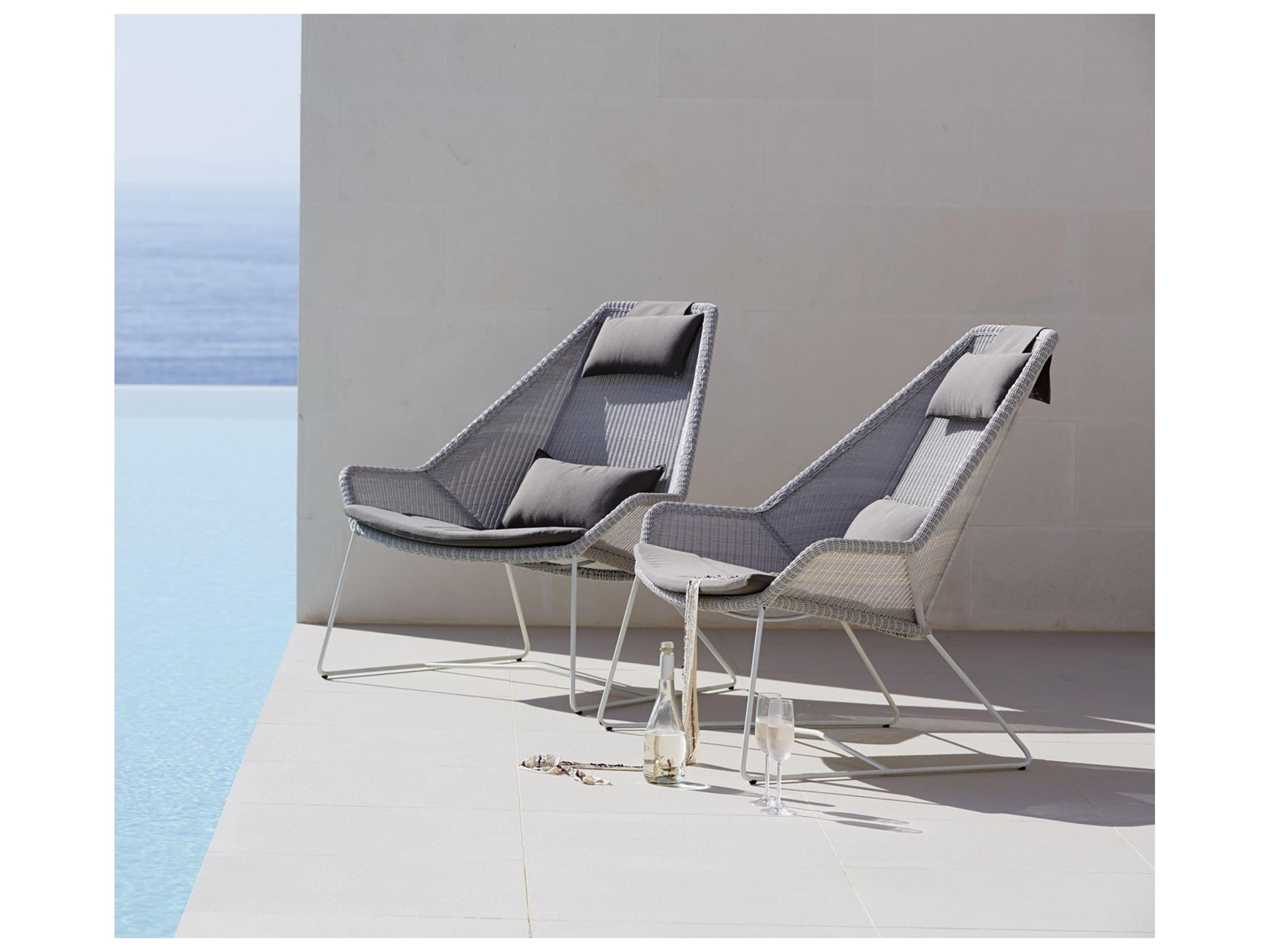 Cane Line Outdoor Breeze Aluminum High Back Lounge Chair