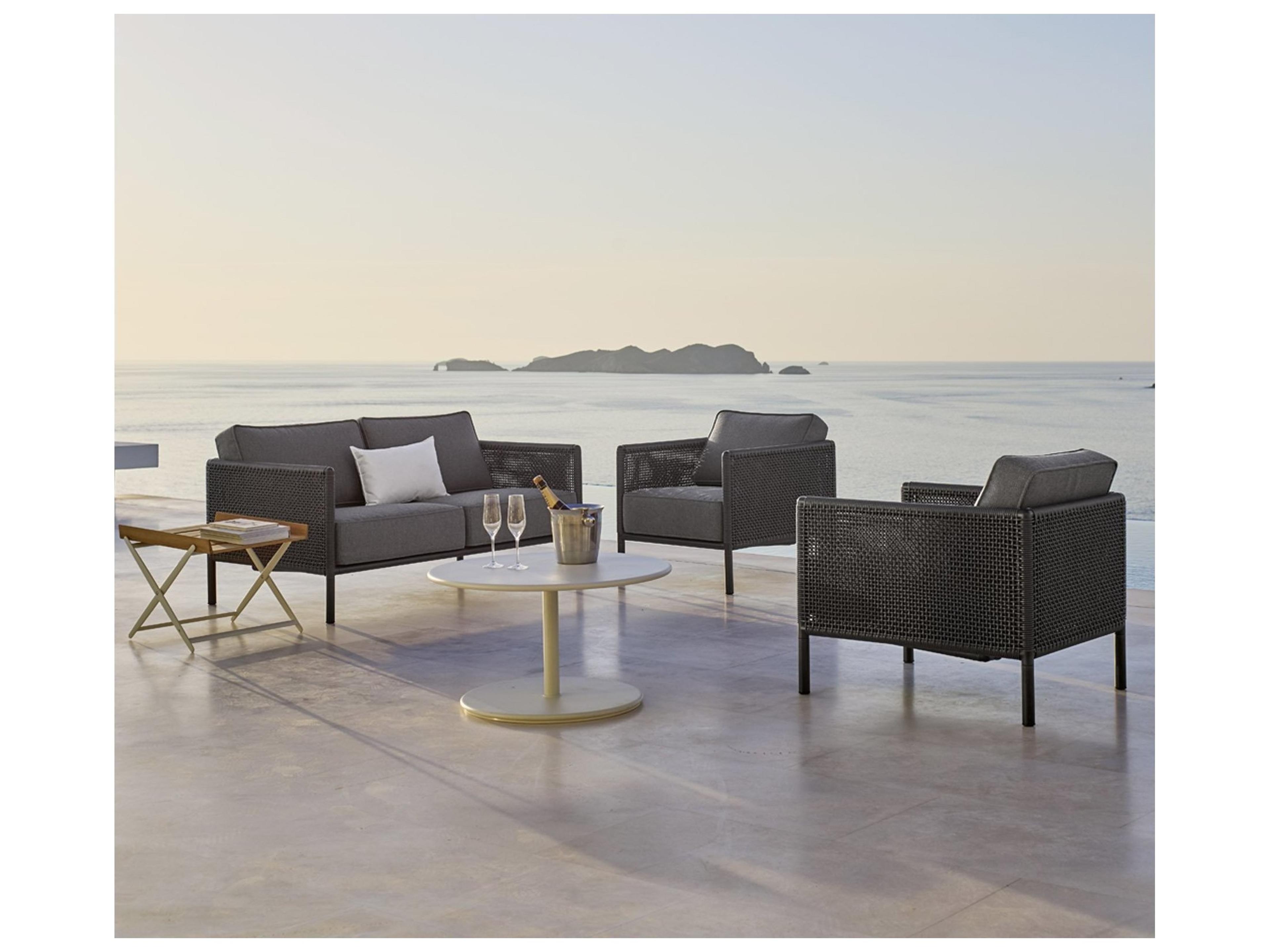 Cane Line Outdoor Encore Aluminum Wicker Cushion Lounge Chair