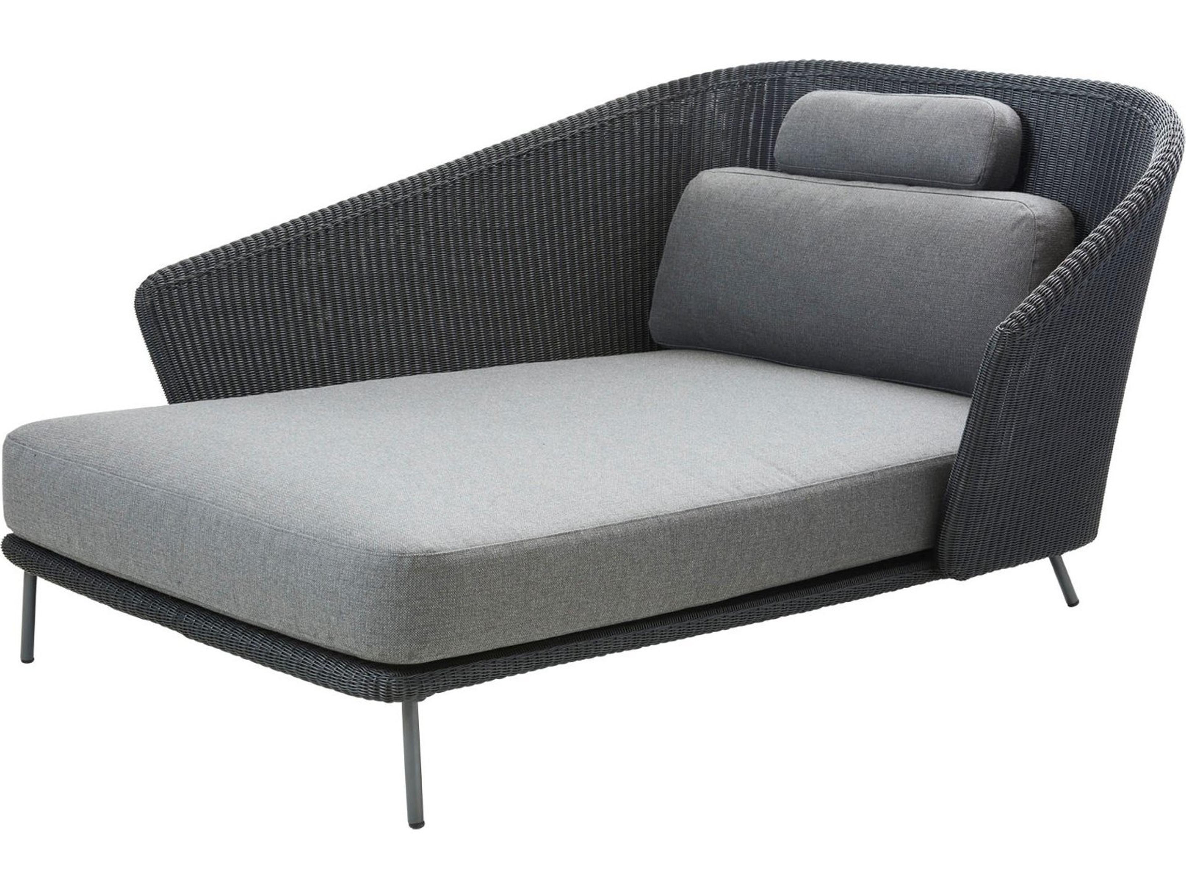 Mega Aluminum Wicker Right Arm Daybed