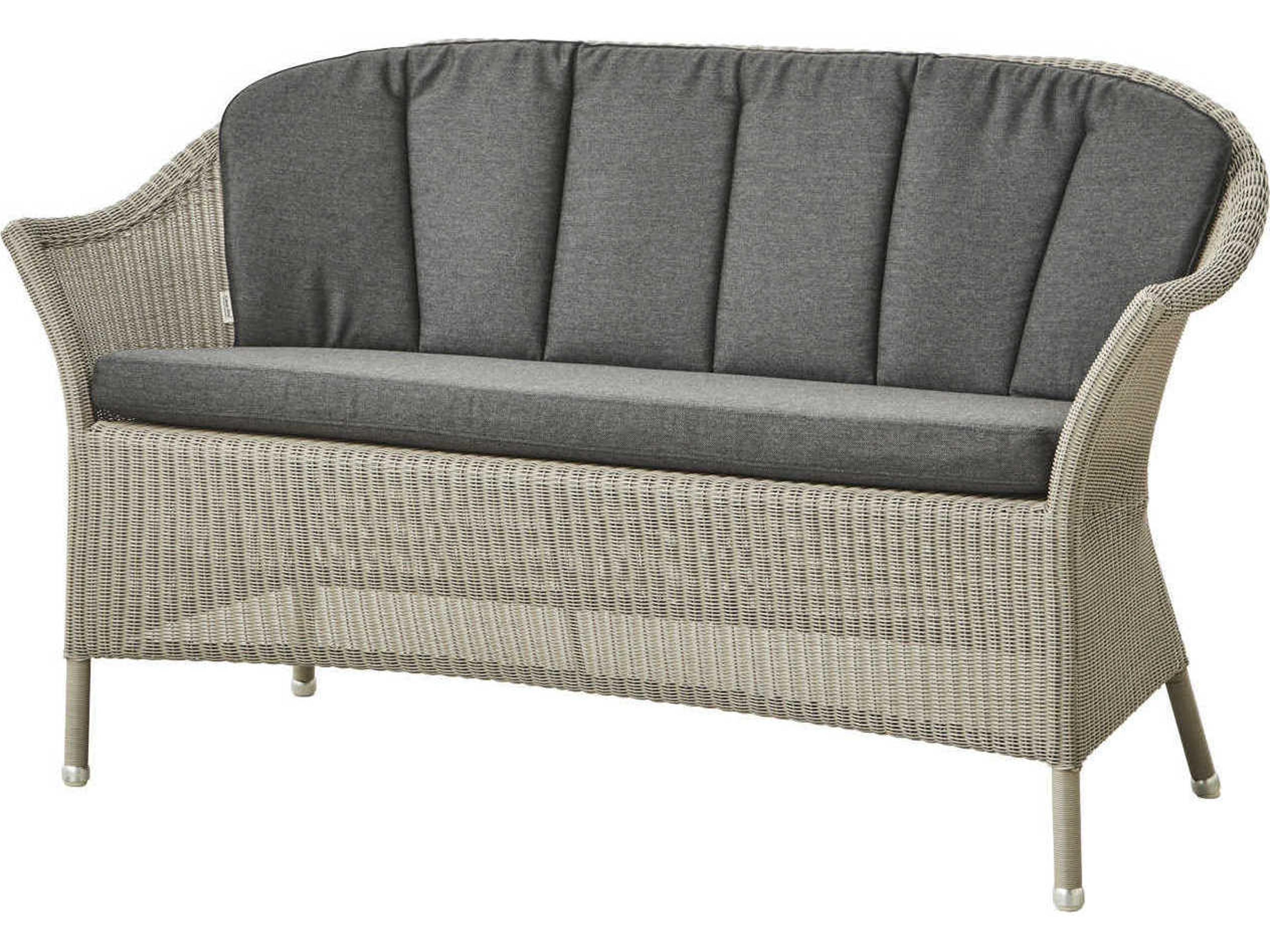 Cane Line Outdoor Lansing/Derby/Cornell Sofa Seat Replacement Cushion in Black