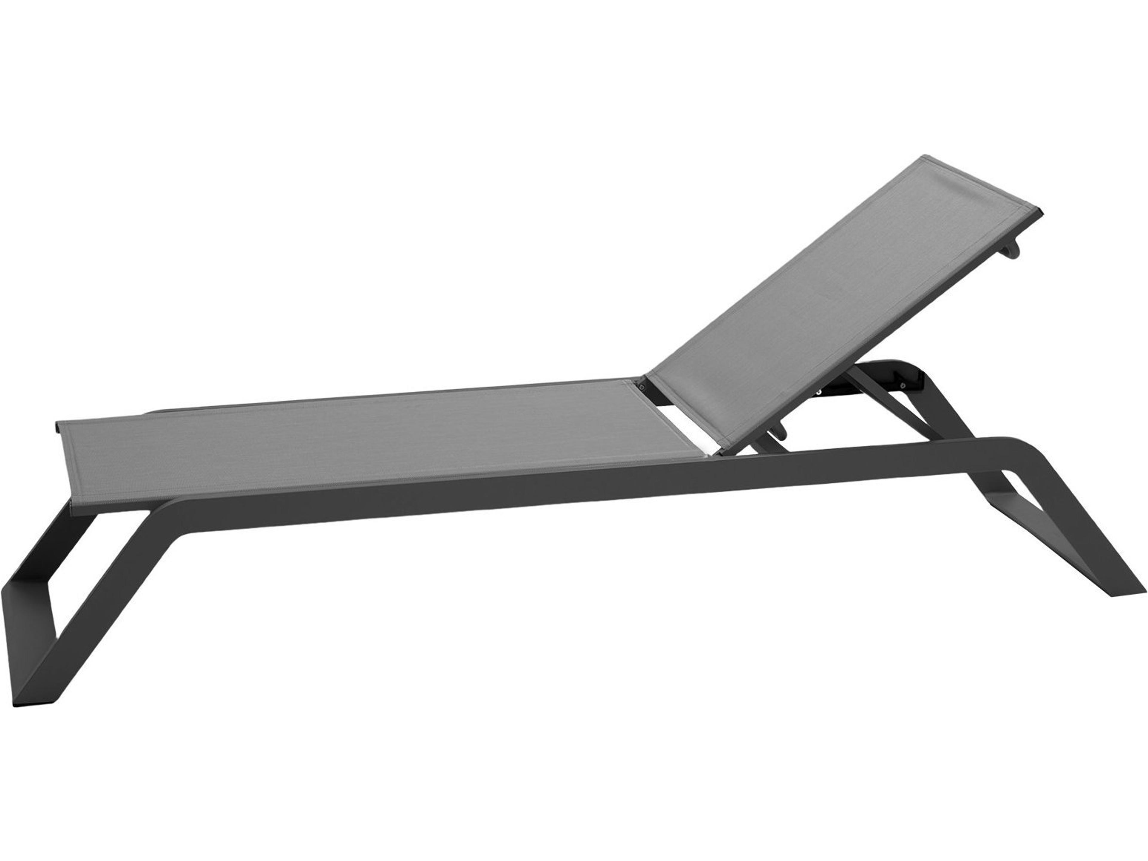 Cane Line Outdoor Siesta Aluminum Sling Sunbed Lounge Chaise