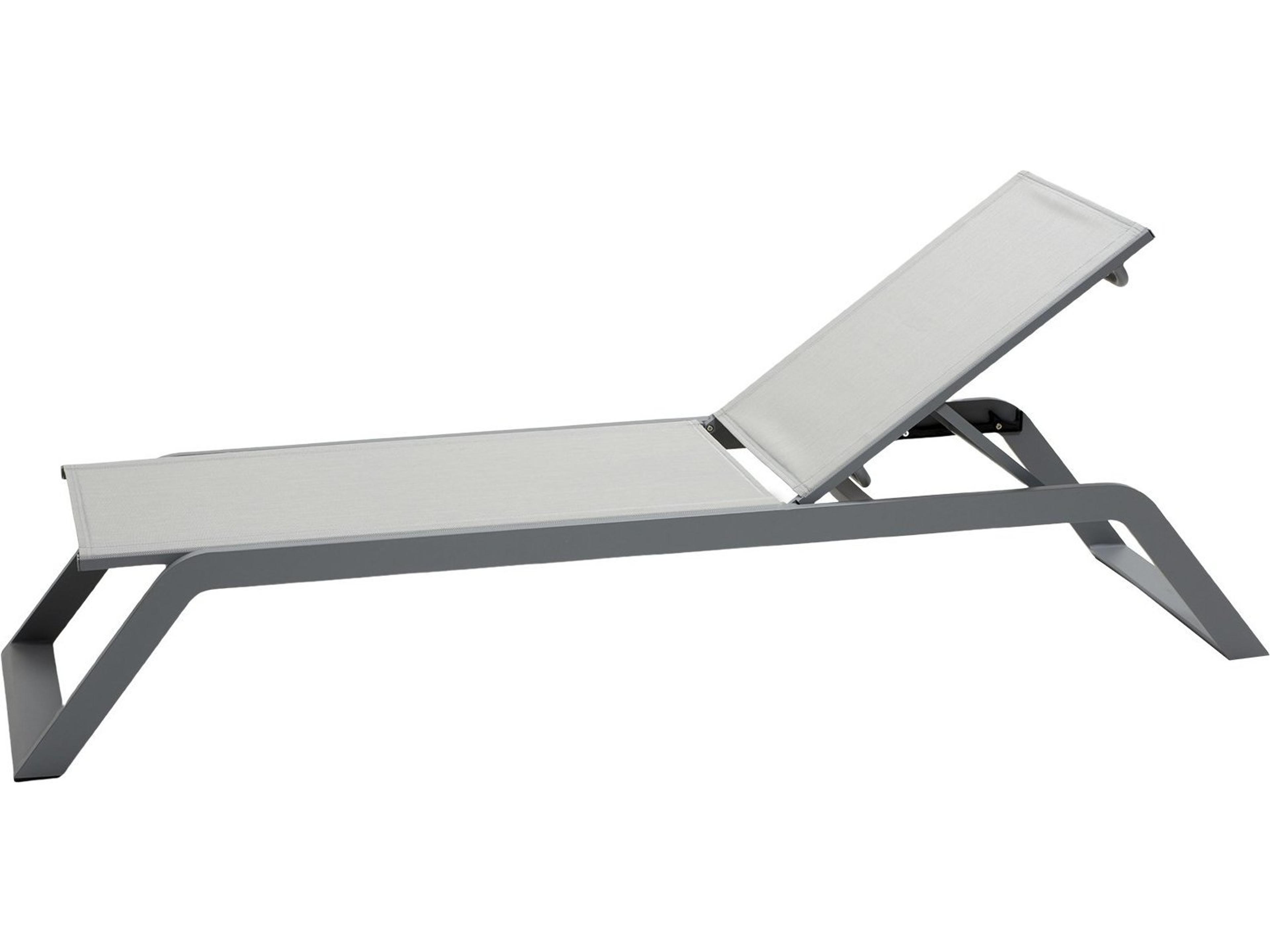 Cane Line Outdoor Siesta Aluminum Sling Sunbed Lounge Chaise