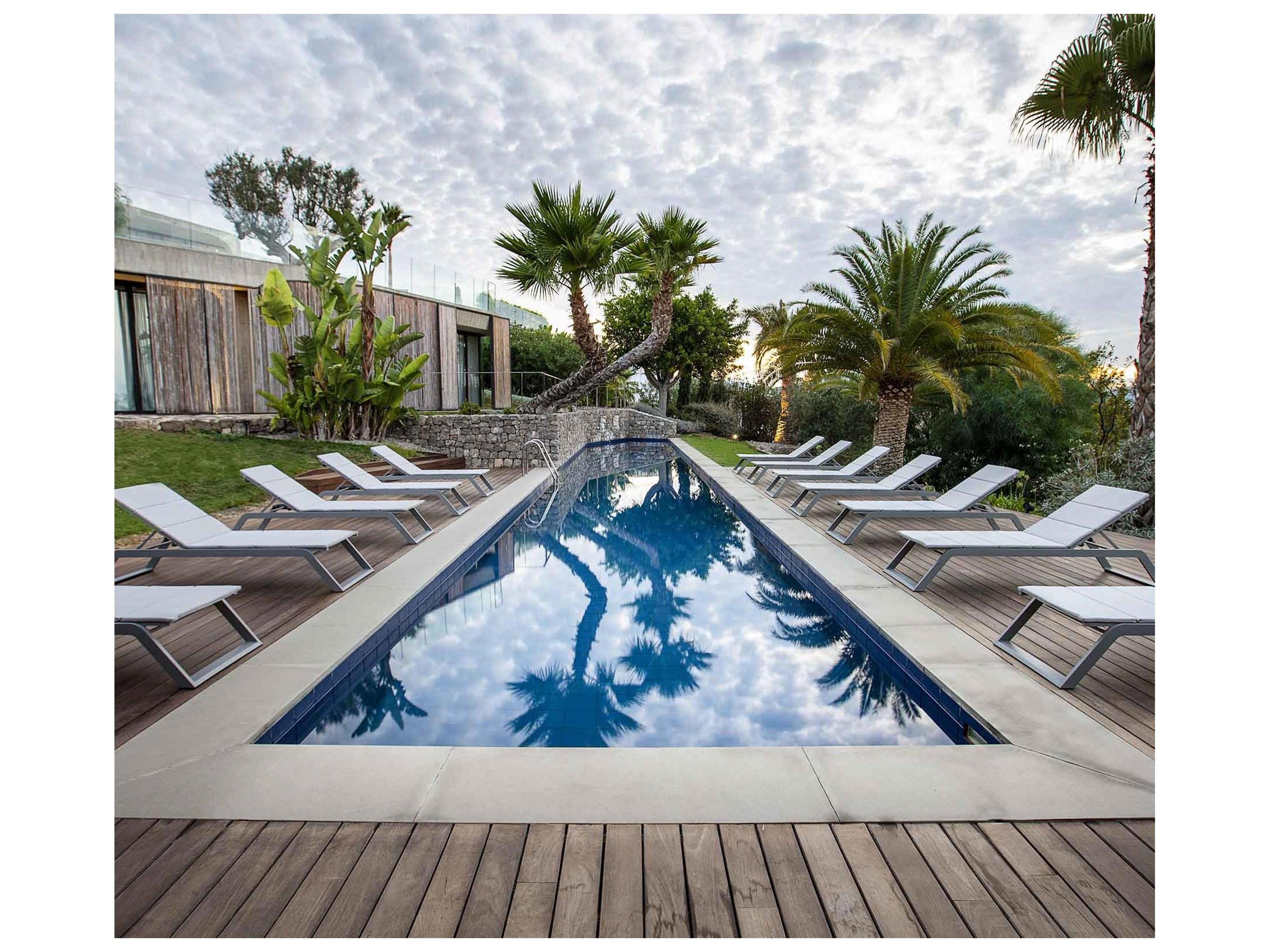 Cane Line Outdoor Siesta Aluminum Sling Sunbed Lounge Chaise