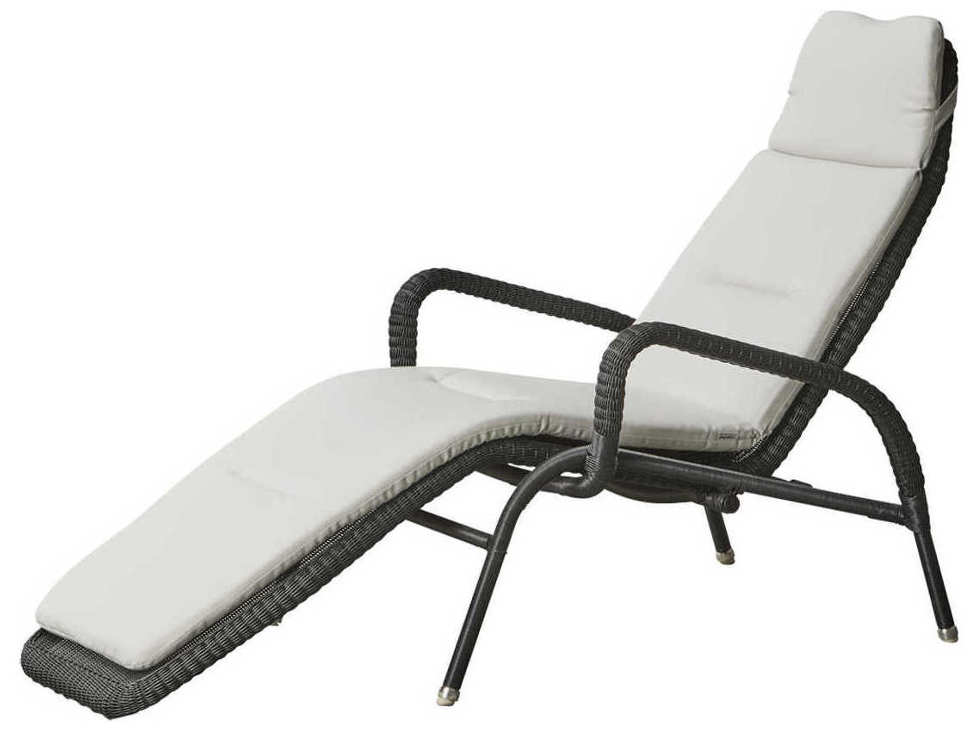 Sunrise Graphite Wicker Aluminum Stackable Chaise Lounge