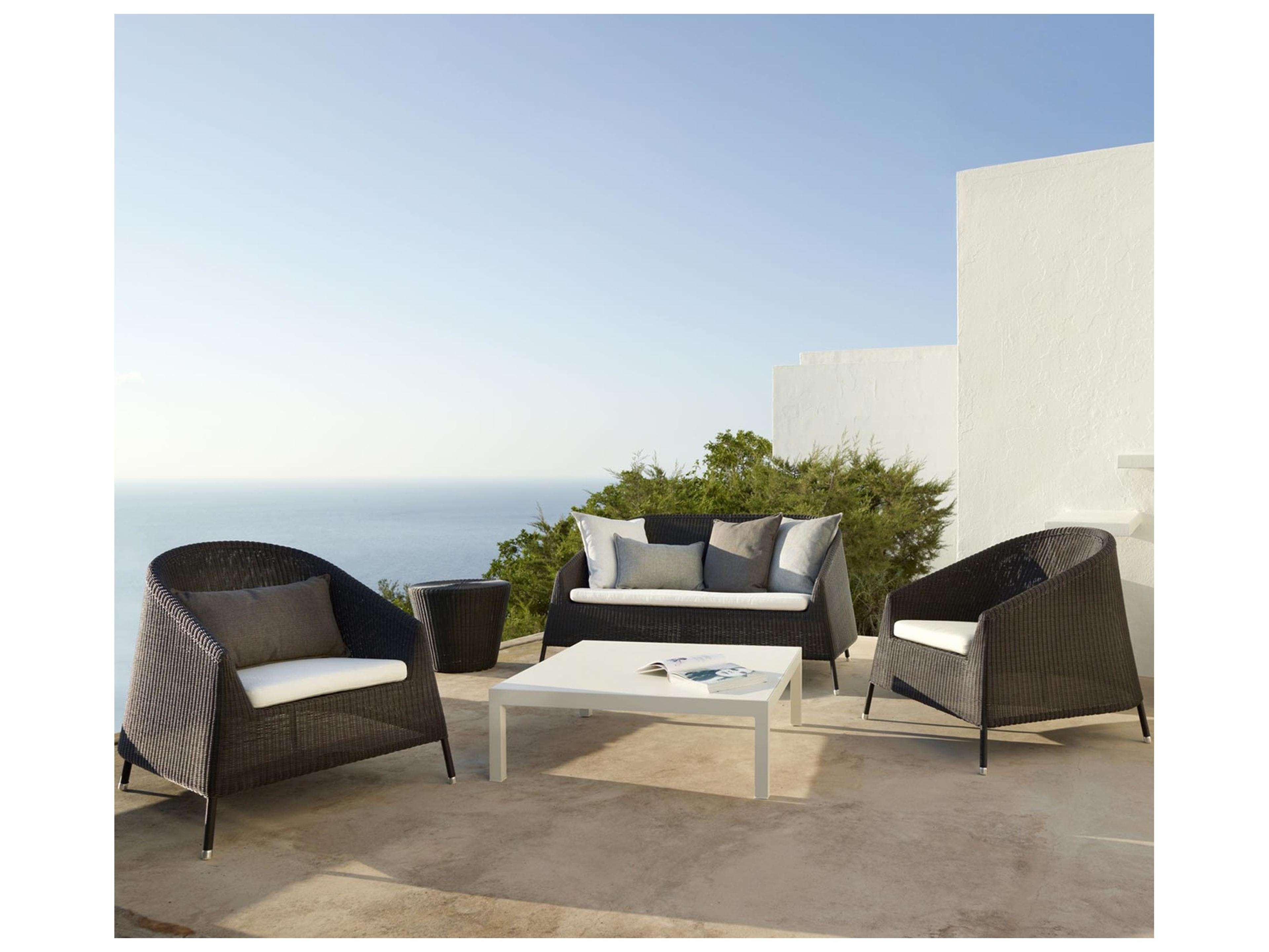 Cane Line Outdoor Kingston Wicker Stackable Sofa