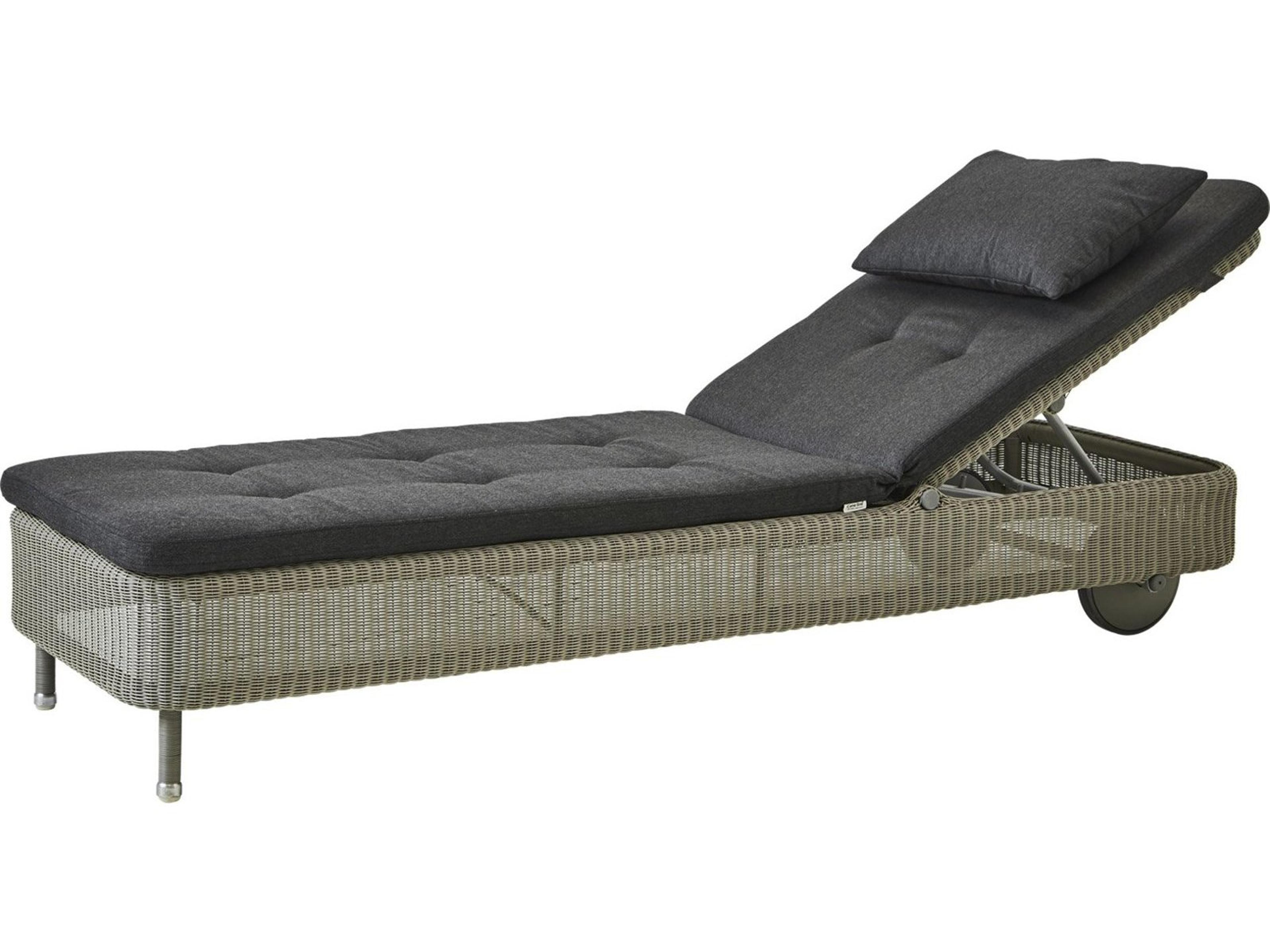 Cane Line Outdoor Presley Aluminum Wicker Sun Chaise Lounge