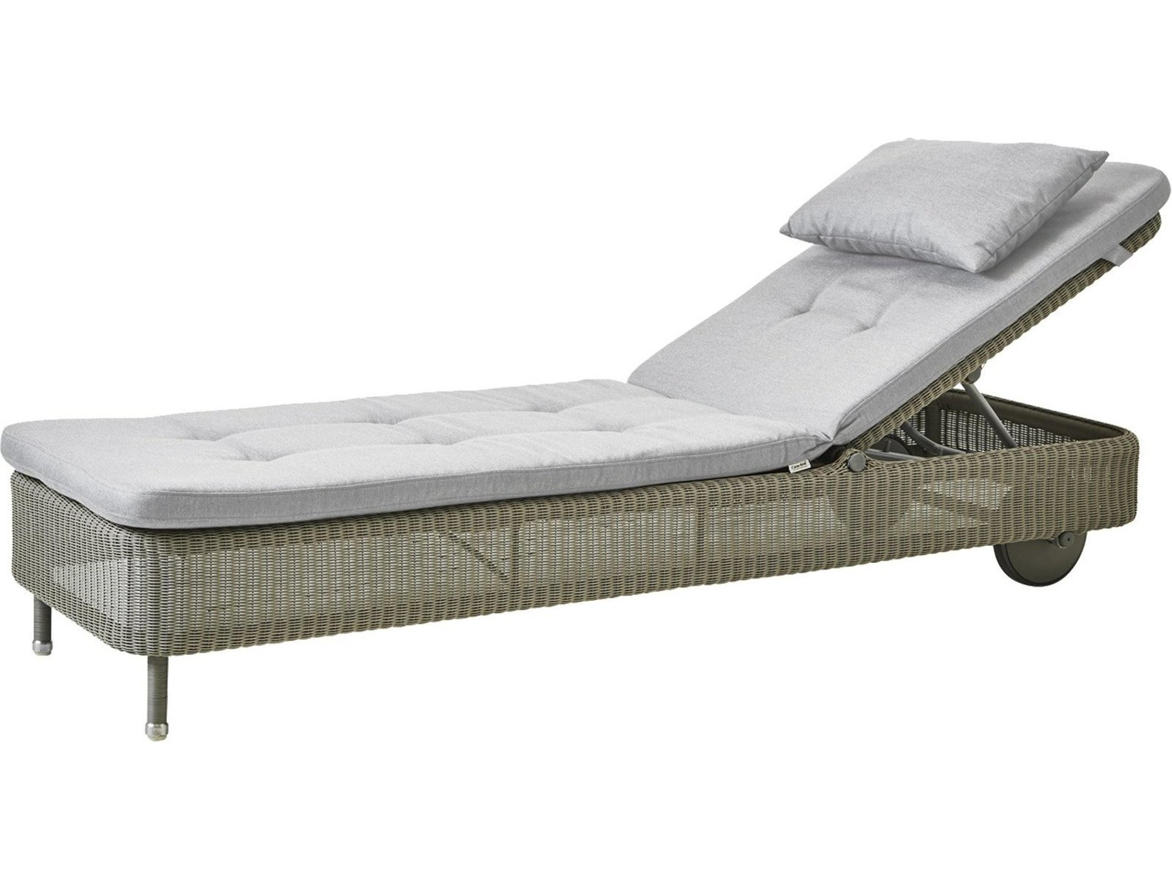 Cane Line Outdoor Presley Aluminum Wicker Sun Chaise Lounge