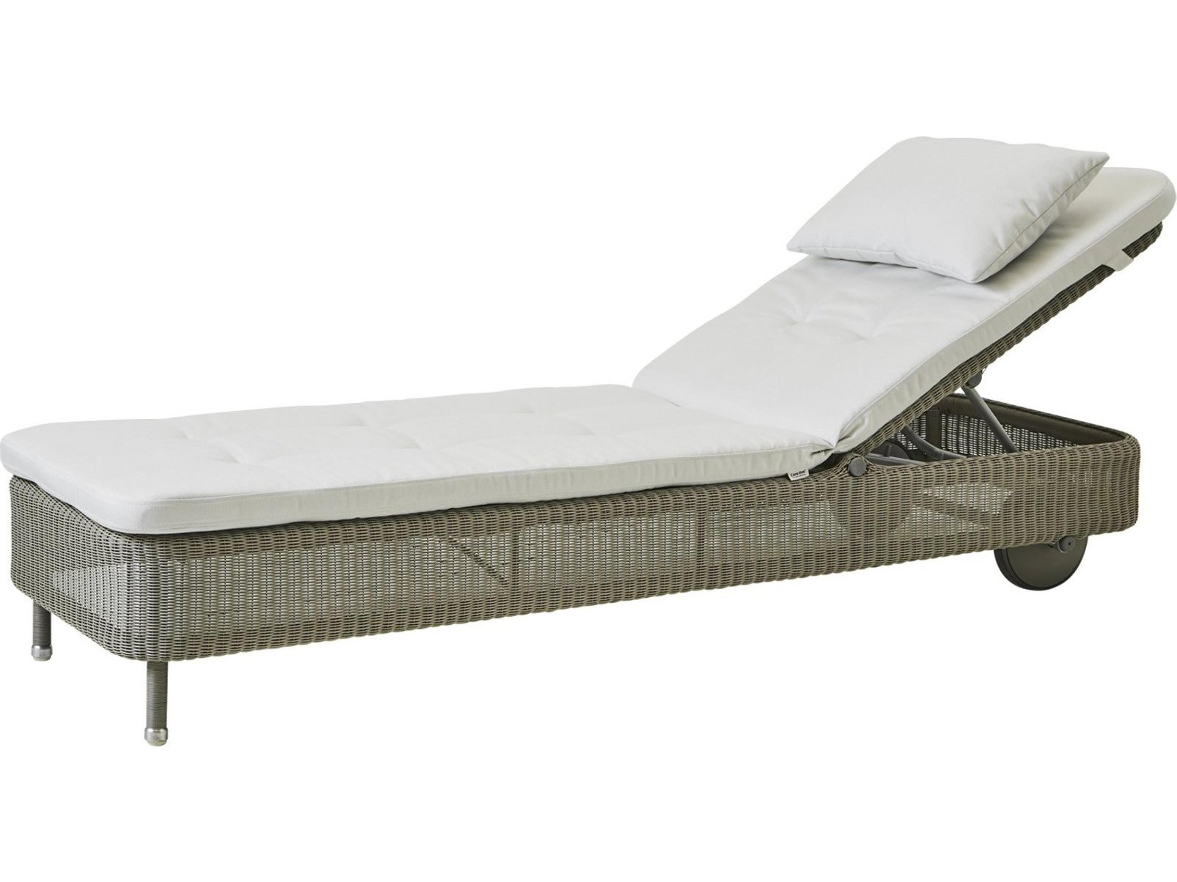 Cane Line Outdoor Presley Aluminum Wicker Sun Chaise Lounge