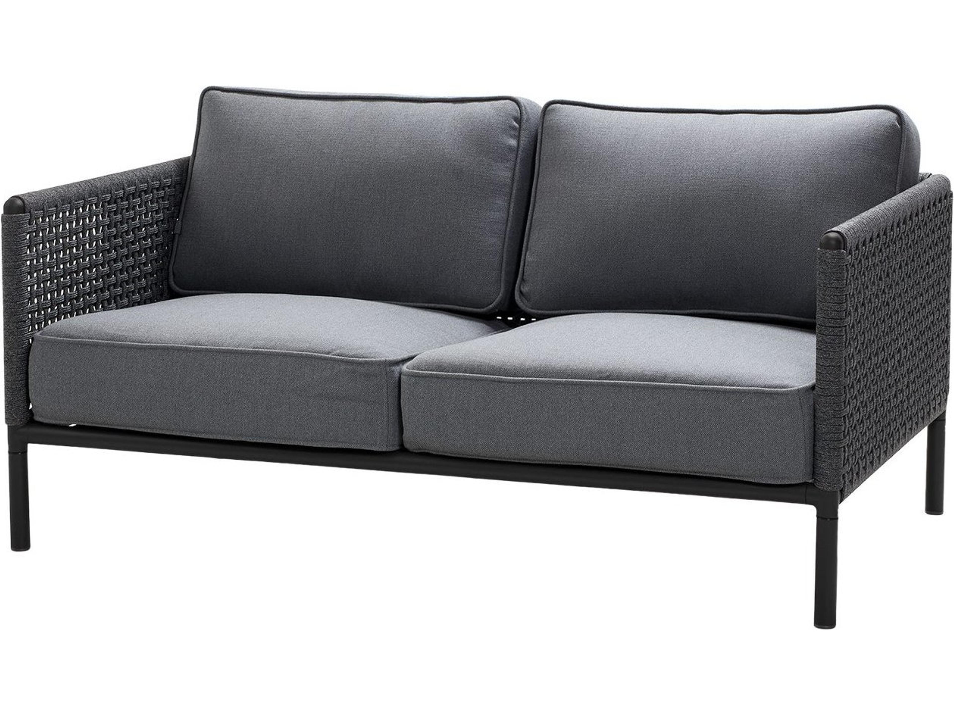 Encore Aluminum Wicker Cushion Sofa