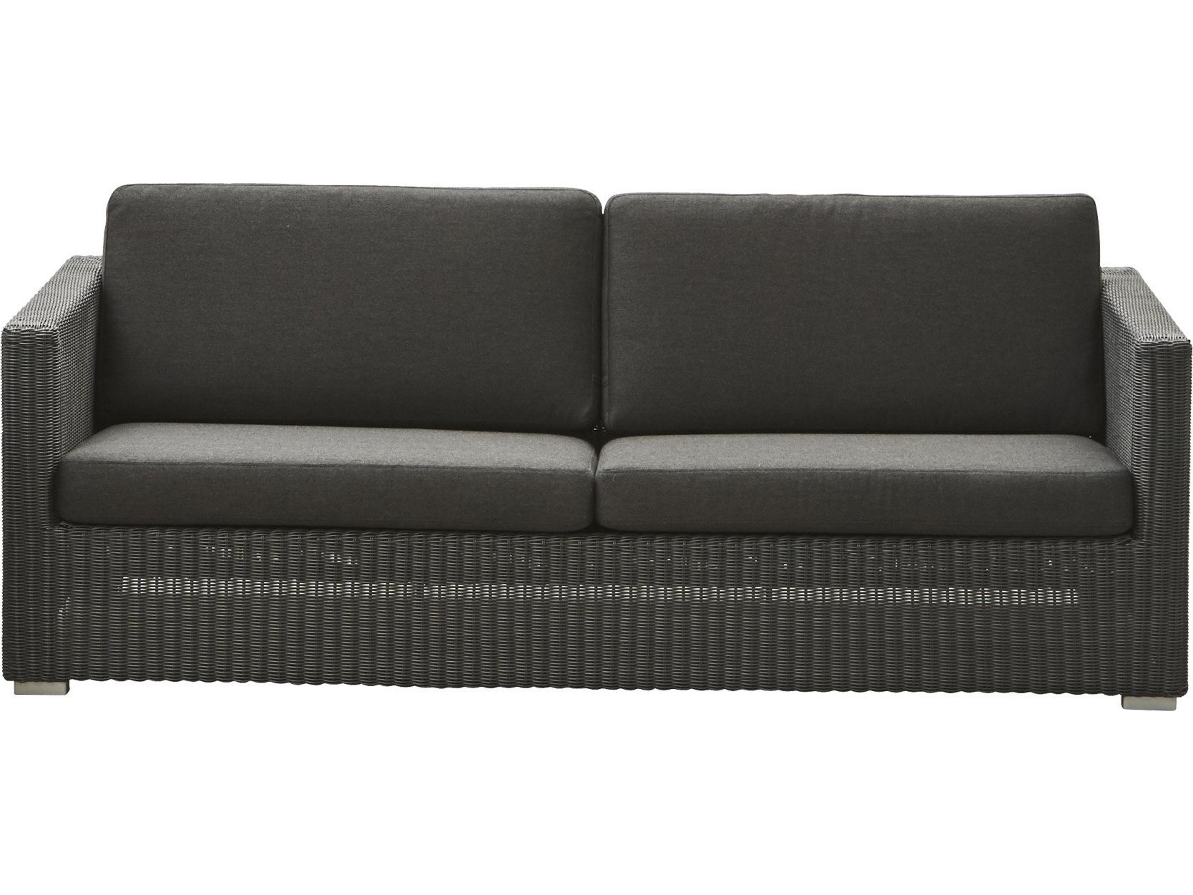 Cane Line Outdoor Chester Wicker 3-Seater Sofa