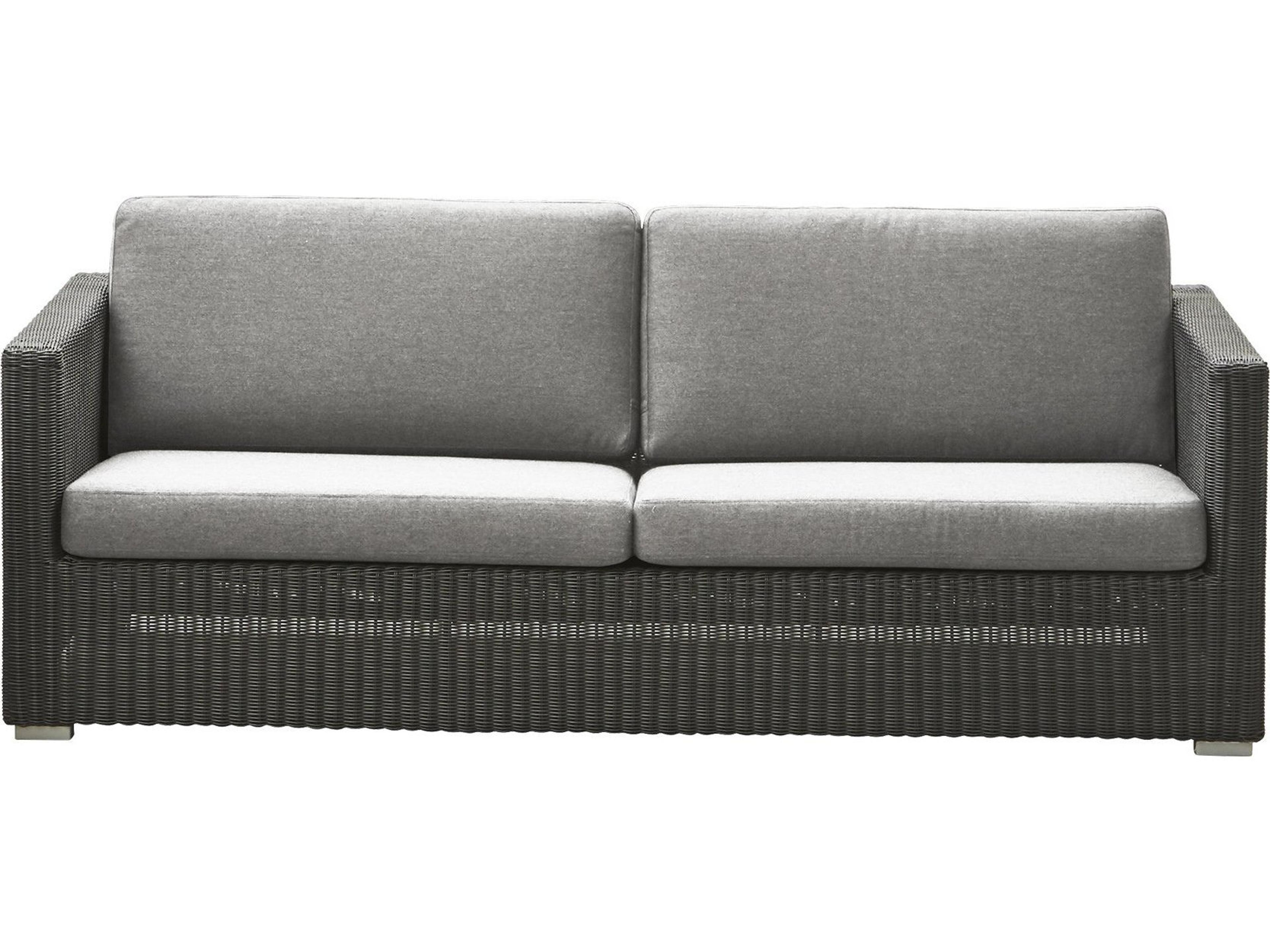 Cane Line Outdoor Chester Wicker 3-Seater Sofa