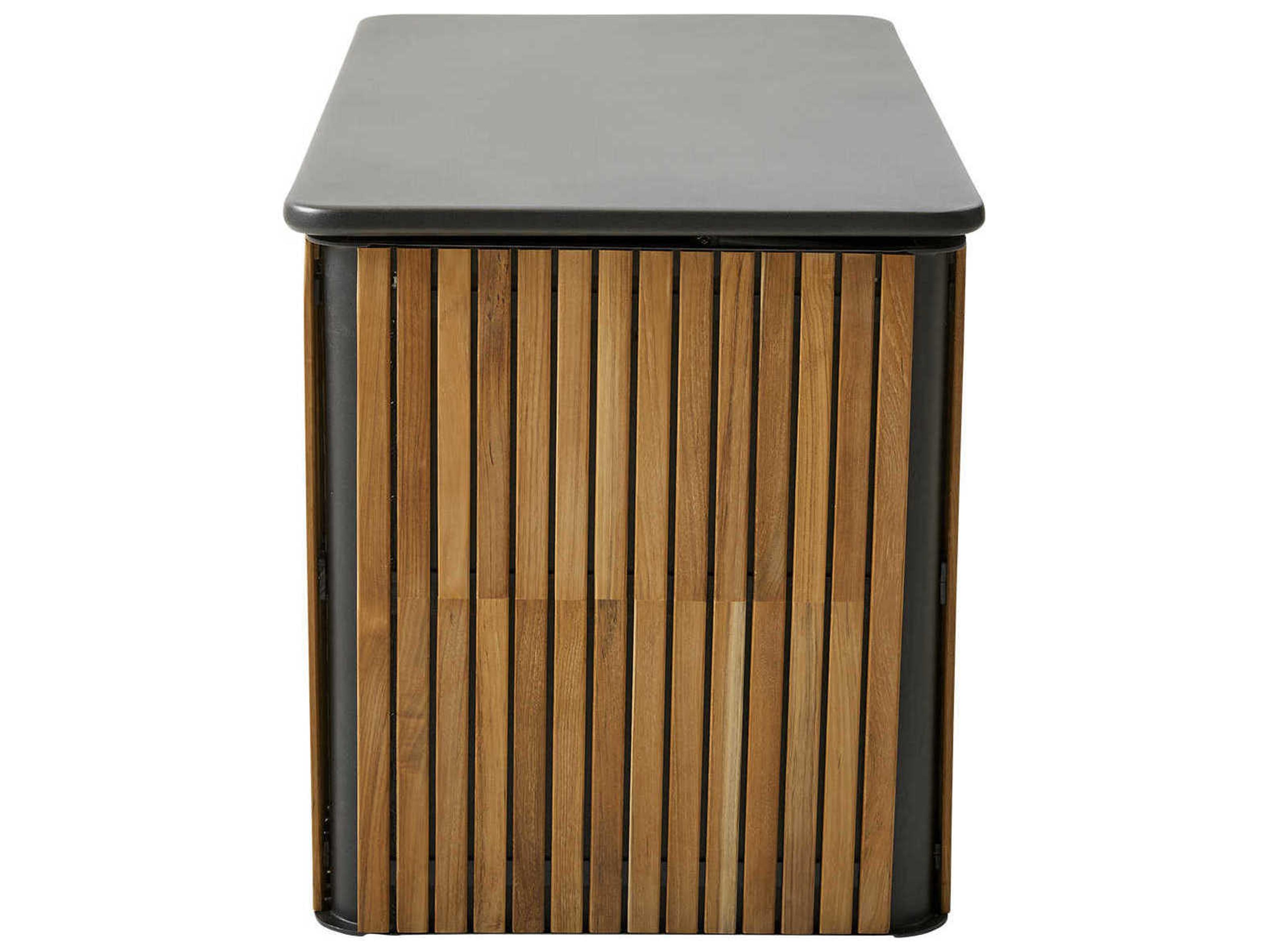 Cane Line Outdoor Combine Lava Grey Aluminum Teak Cushion Small Box