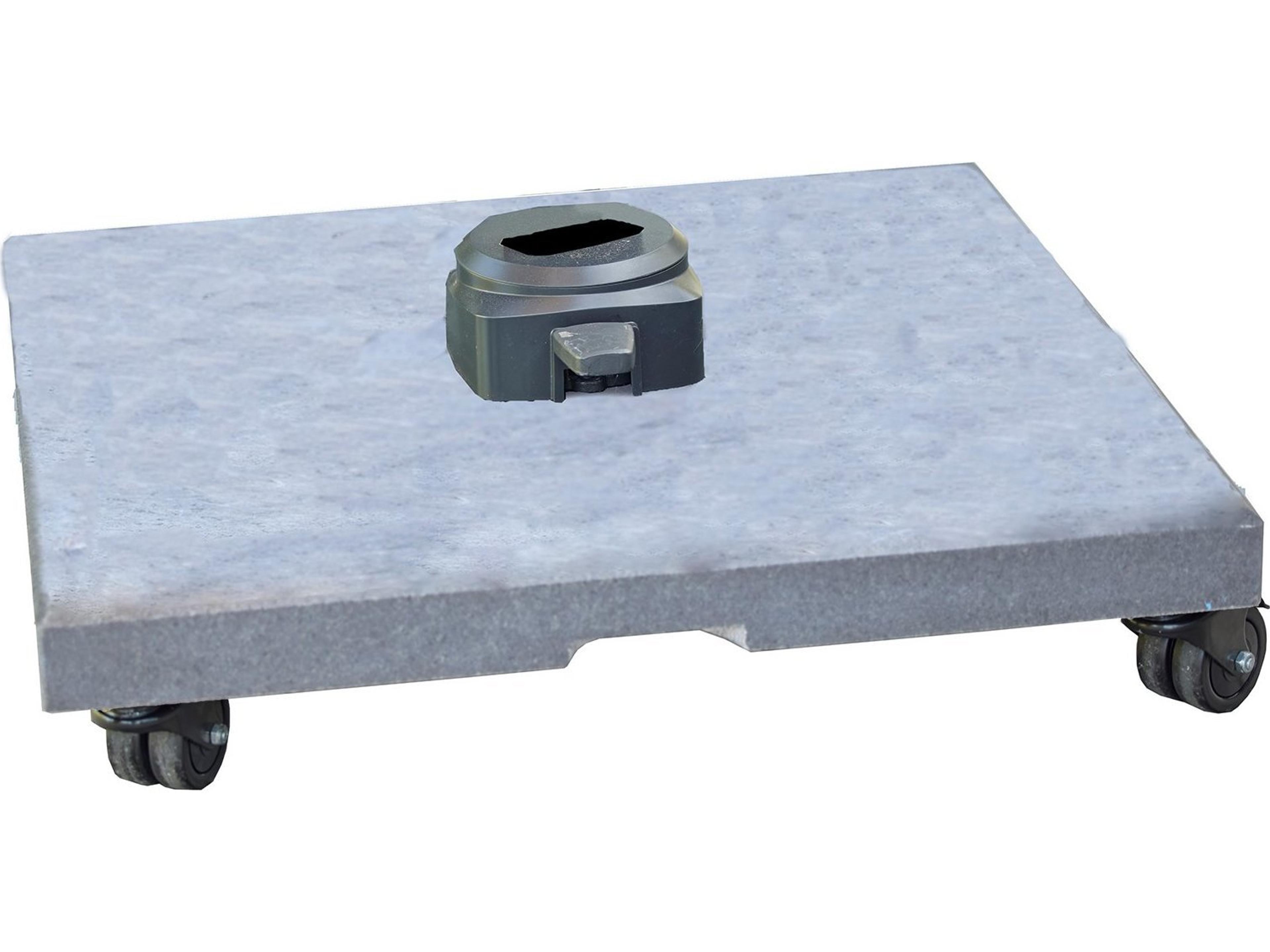 Hyde Matt Grey Granite Hanging Parasol Base with Wheels