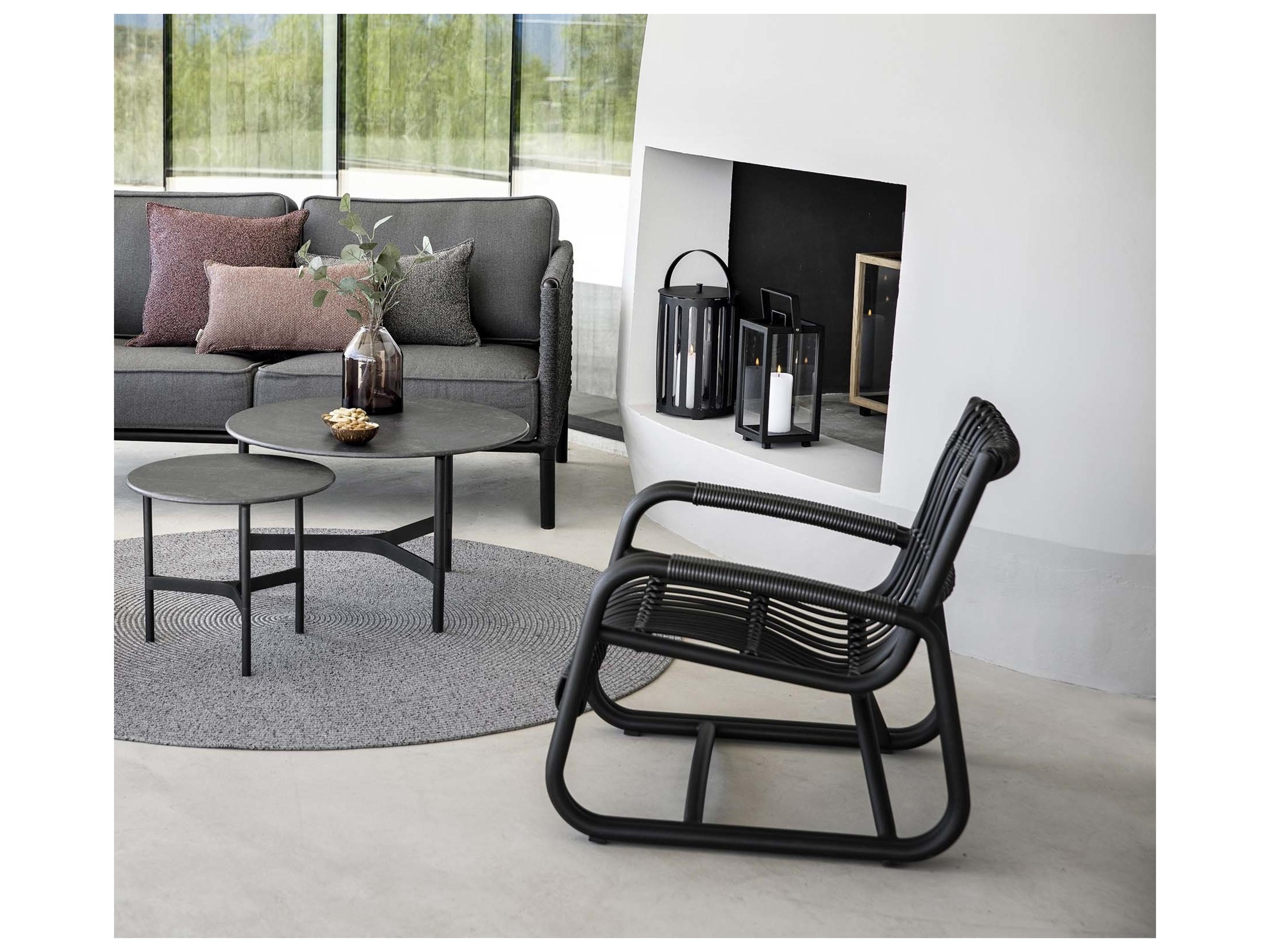 Cane Line Outdoor Curve Aluminum Wicker Lounge Chair