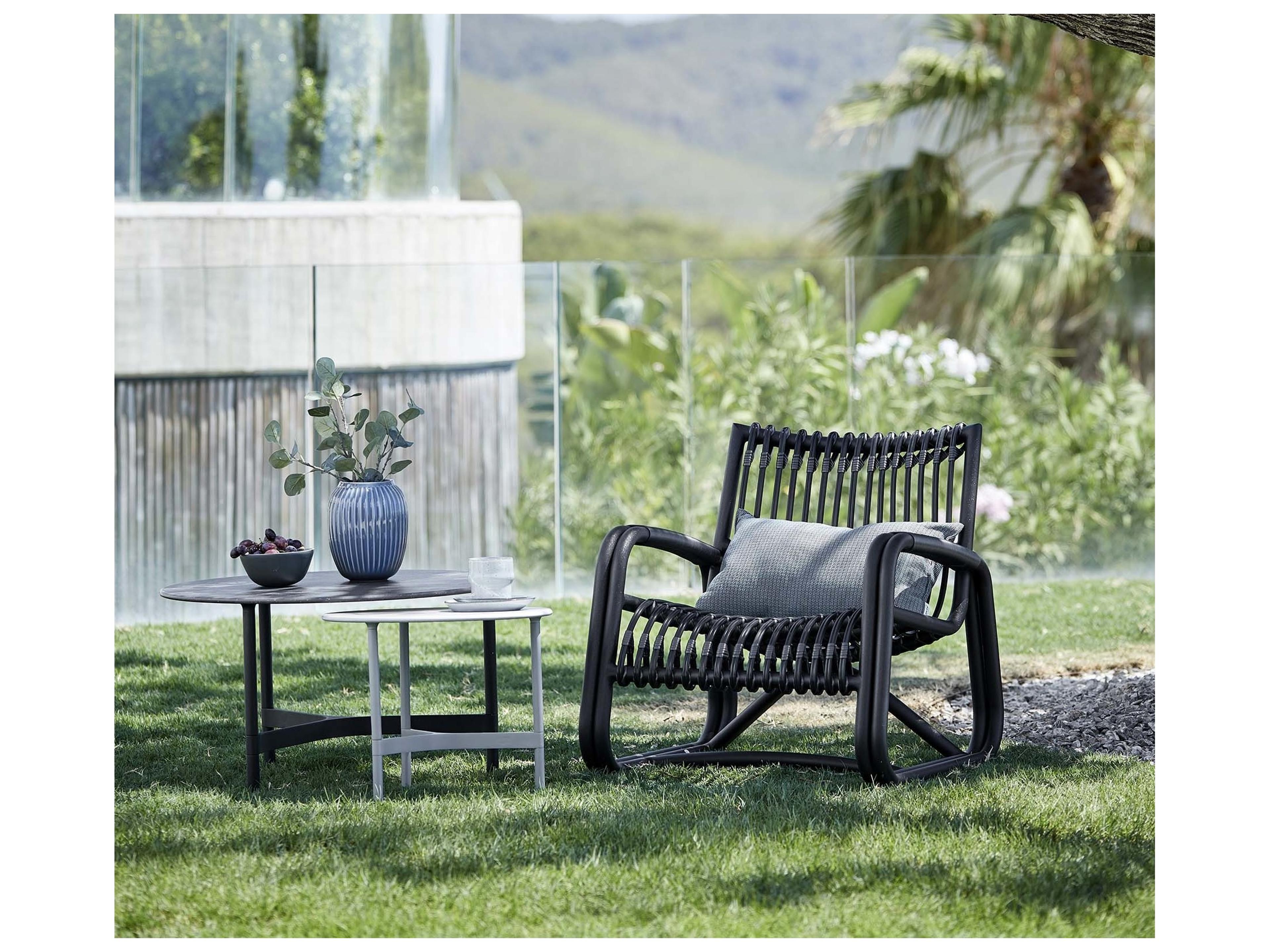 Cane Line Outdoor Curve Aluminum Wicker Lounge Chair