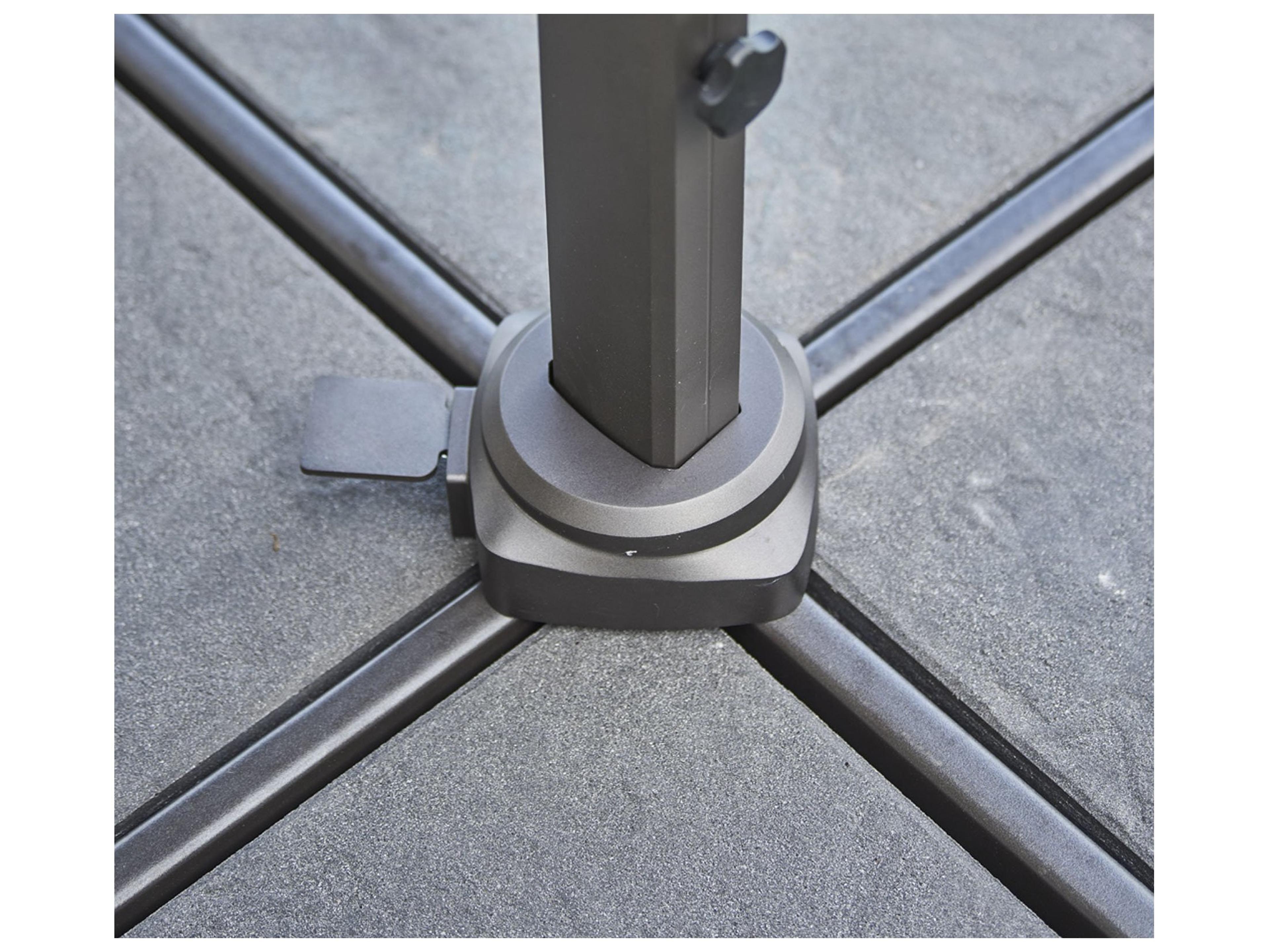 Cane Line Outdoor Parasol Hyde Luxe Aluminum 9.8 Foot Square Tilt Umbrella