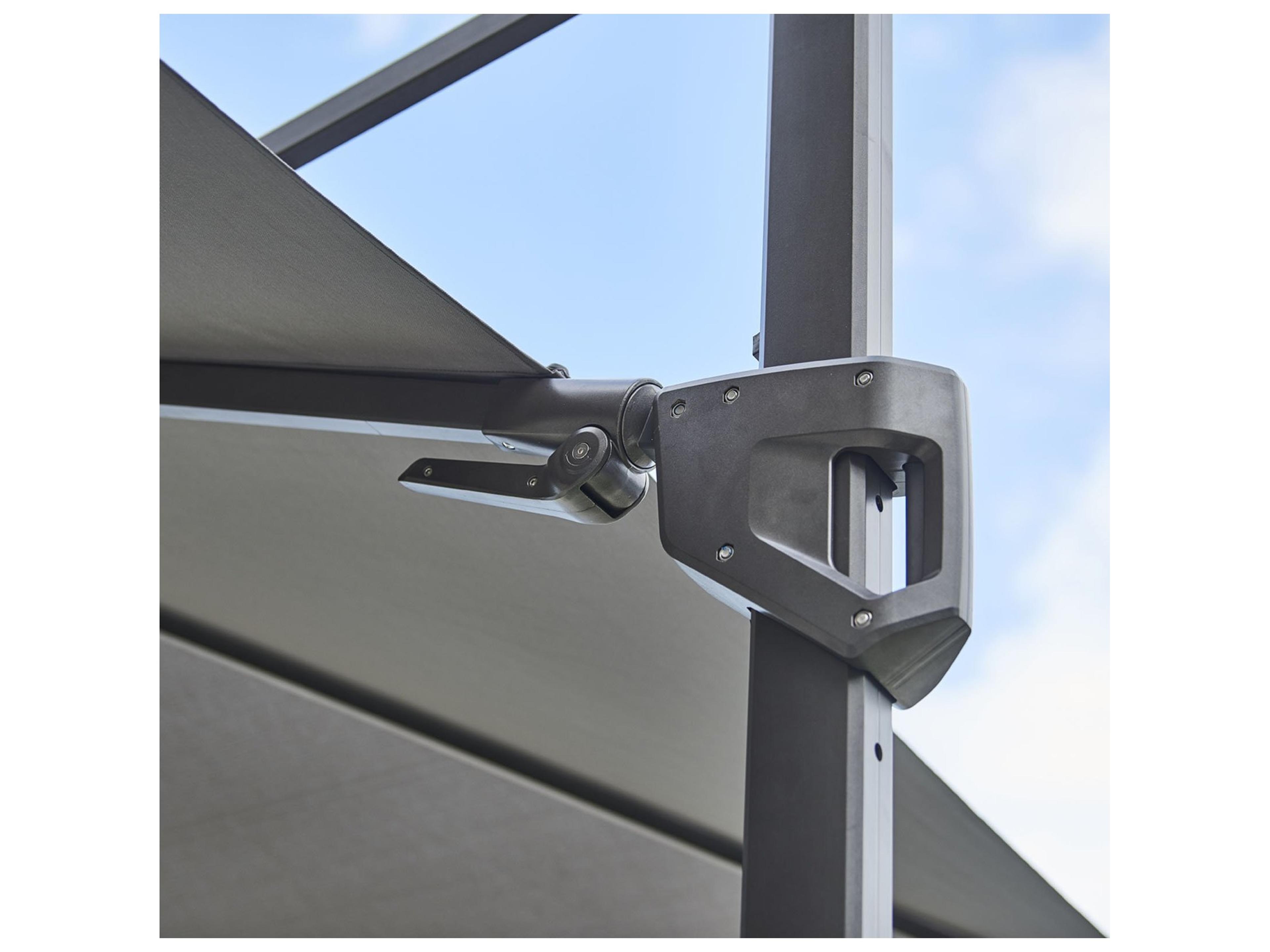 Cane Line Outdoor Parasol Hyde Luxe Aluminum 9.8 Foot Square Tilt Umbrella