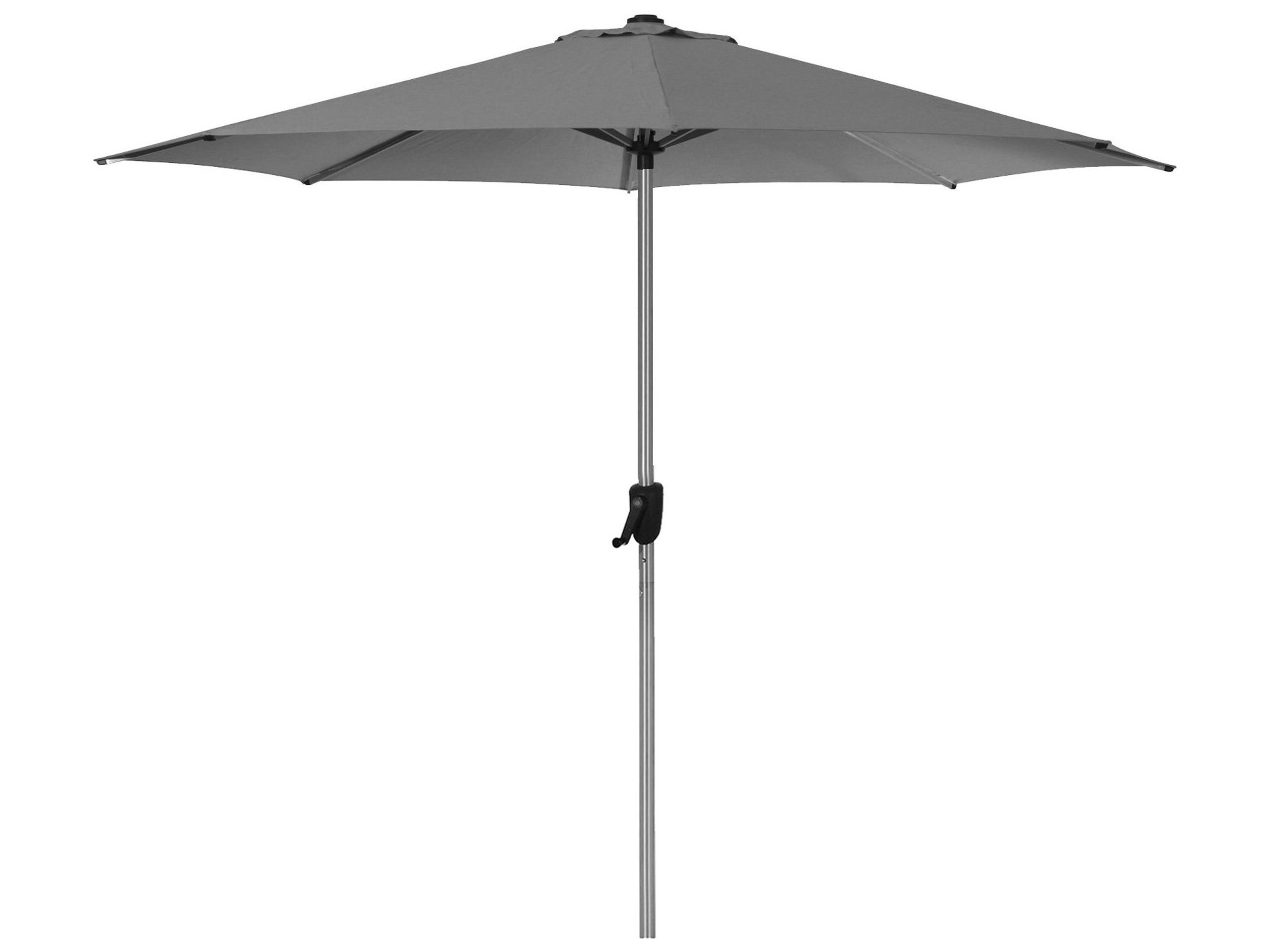 Cane Line Outdoor Parasol Sunshade Aluminum 9.8 Foot Octagon with Crank System Umbrella