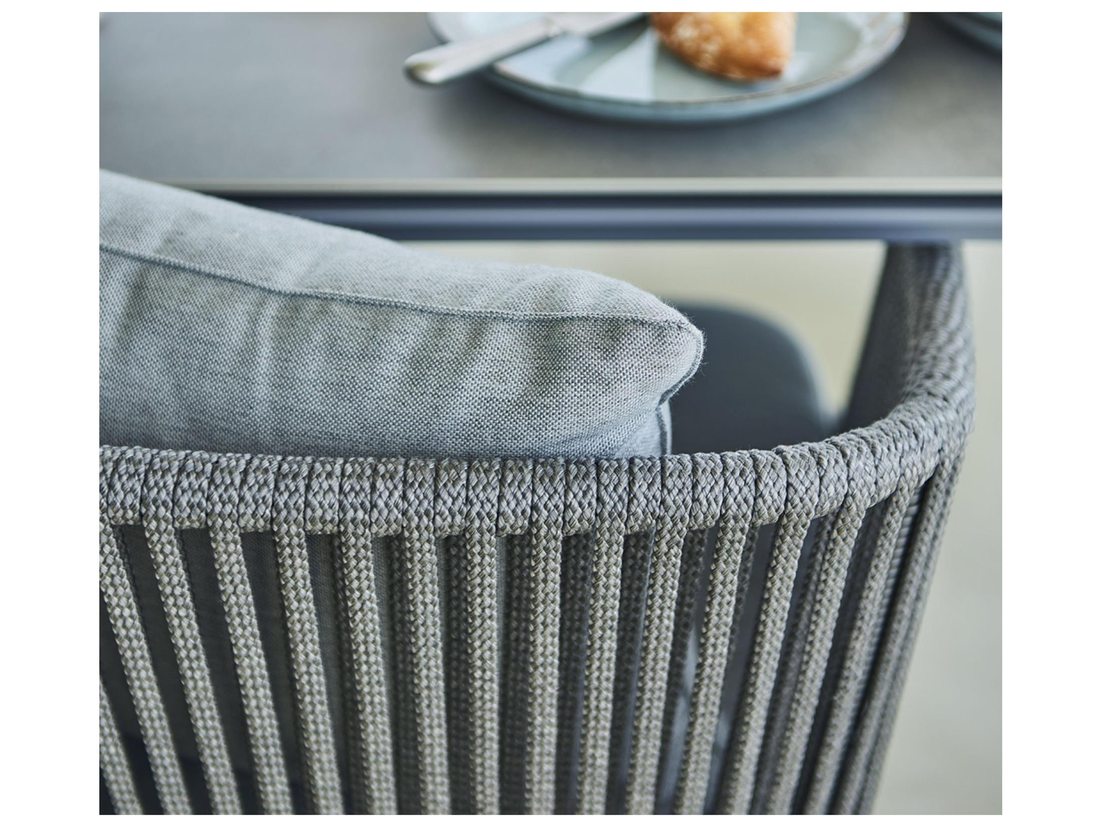 Cane Line Outdoor Moments Grey Soft Rope Dining Arm Chair