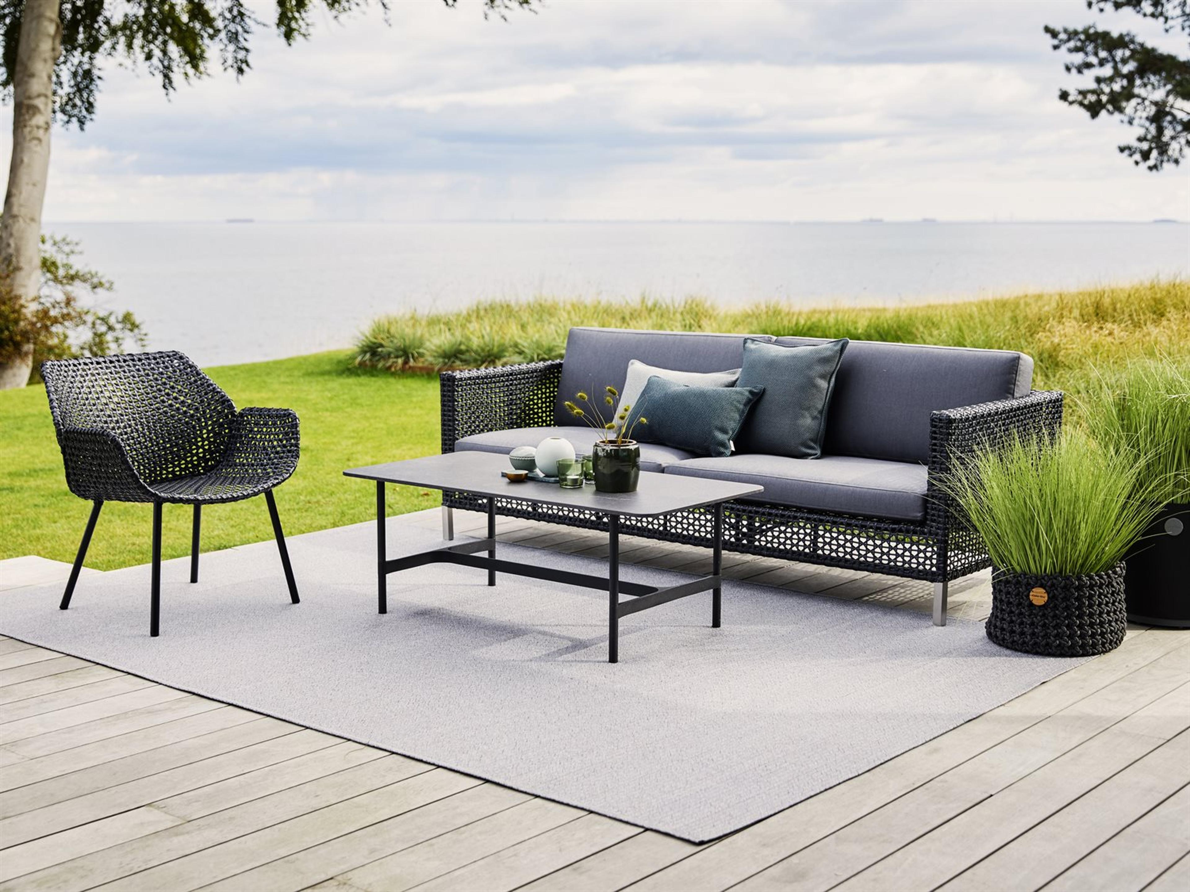 Cane Line Outdoor Dot Multi Color Soft Rope 118''W x 78''D Rectangular Carpet