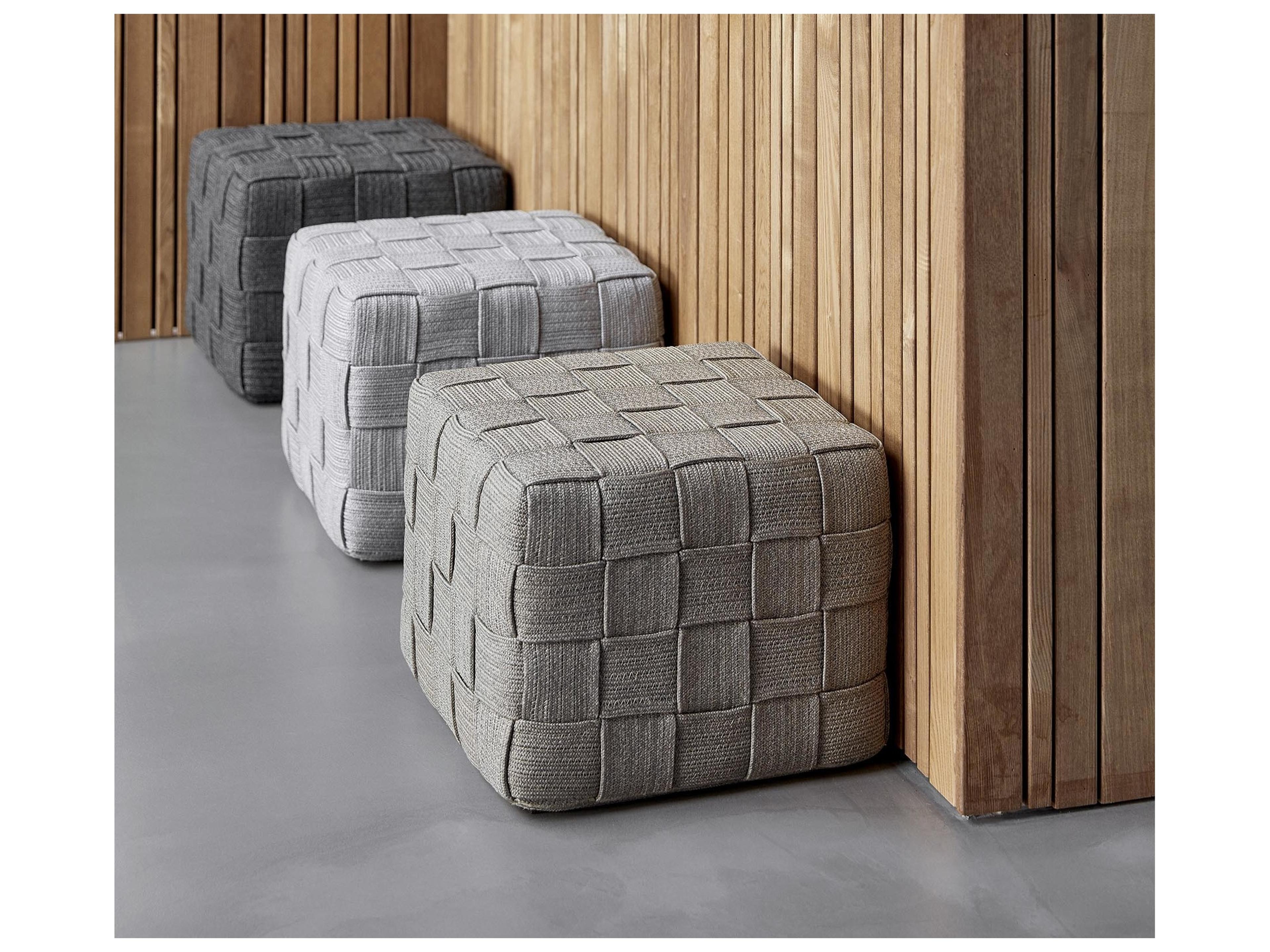 Cane Line Outdoor Cube Soft Rope Footstool