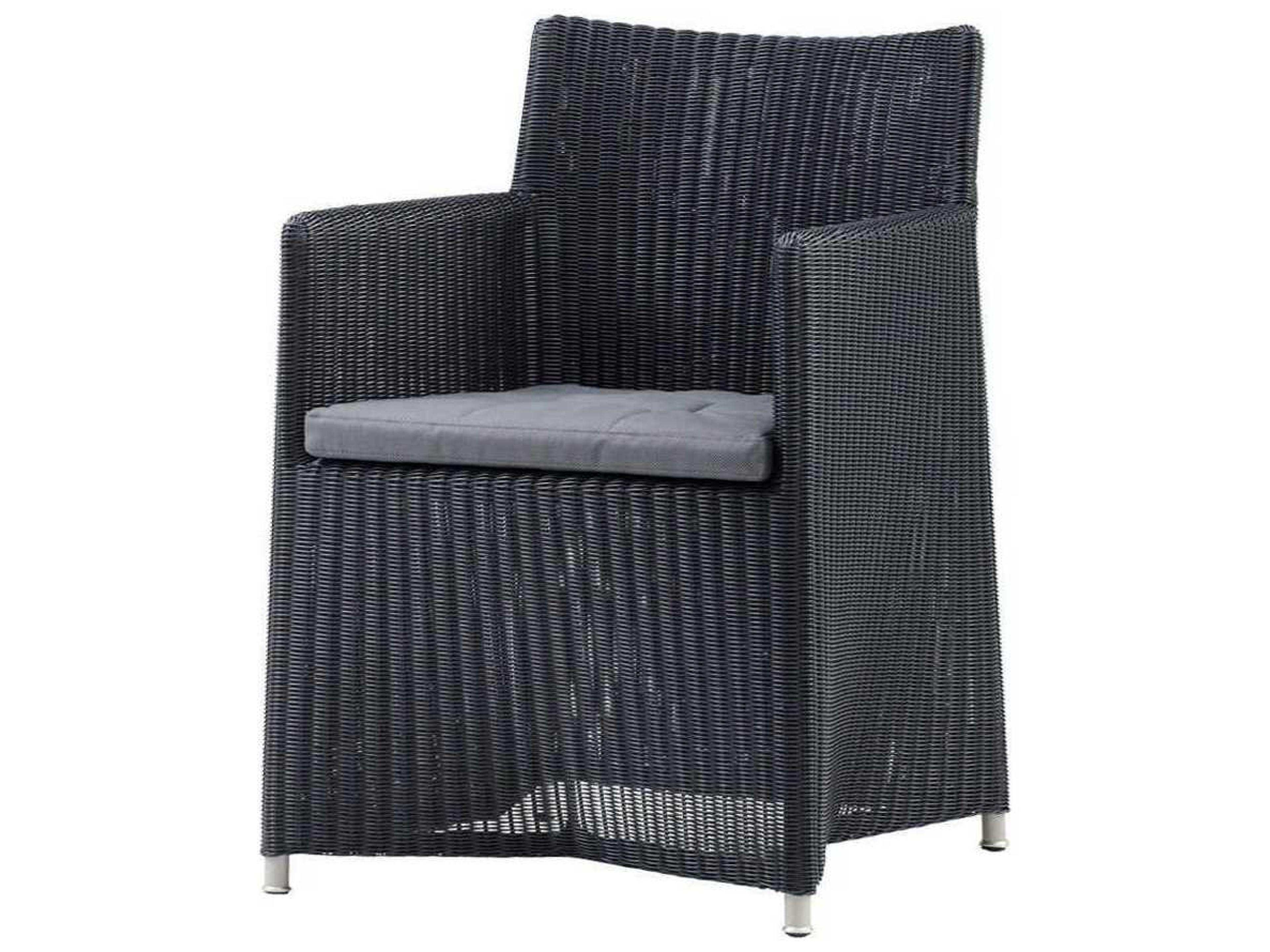 Diamond Weave Dining Chair Modern Graphite