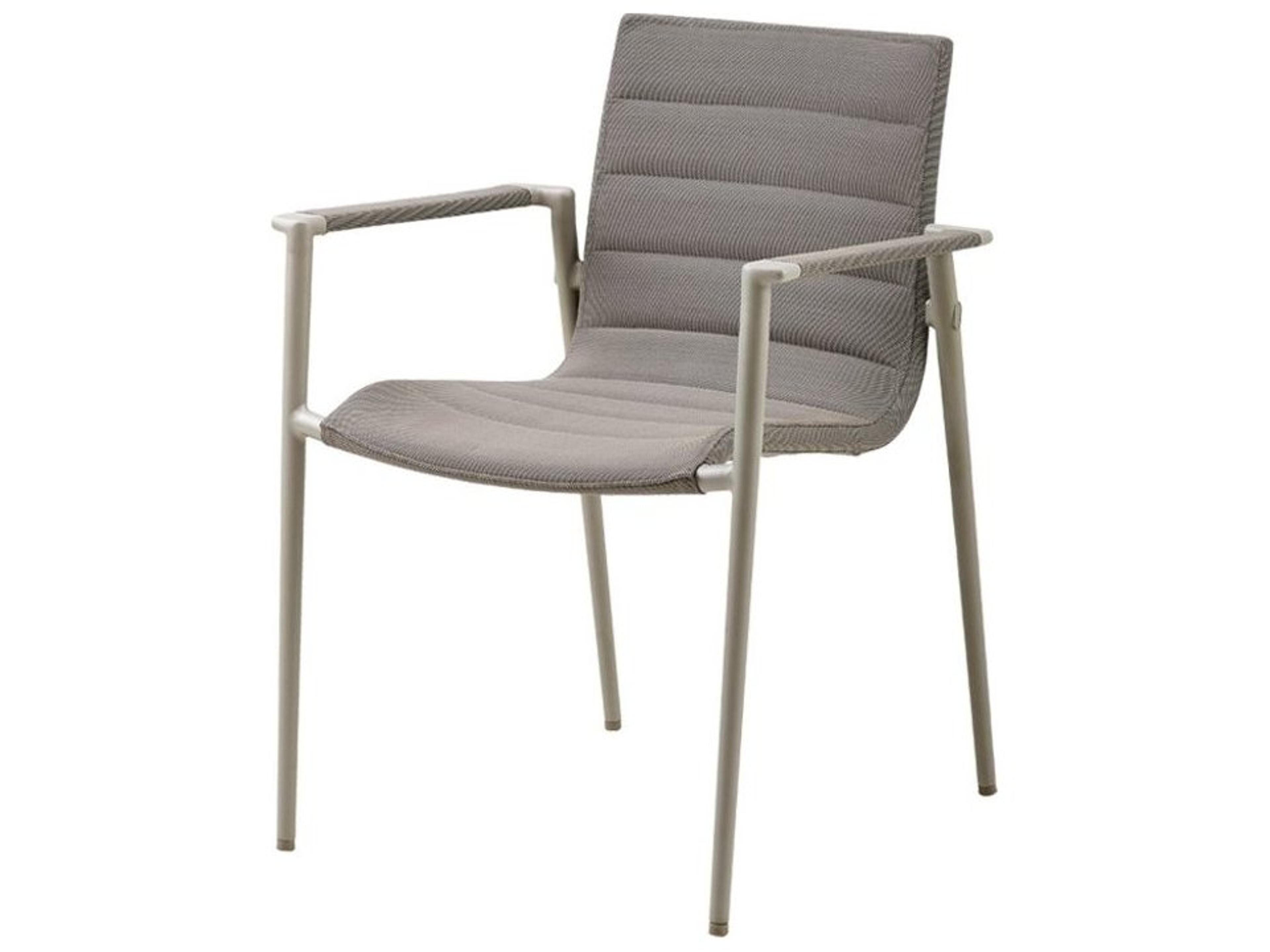 Cane Line Outdoor Core Aluminum Cushion Stackable Dining Arm Chair