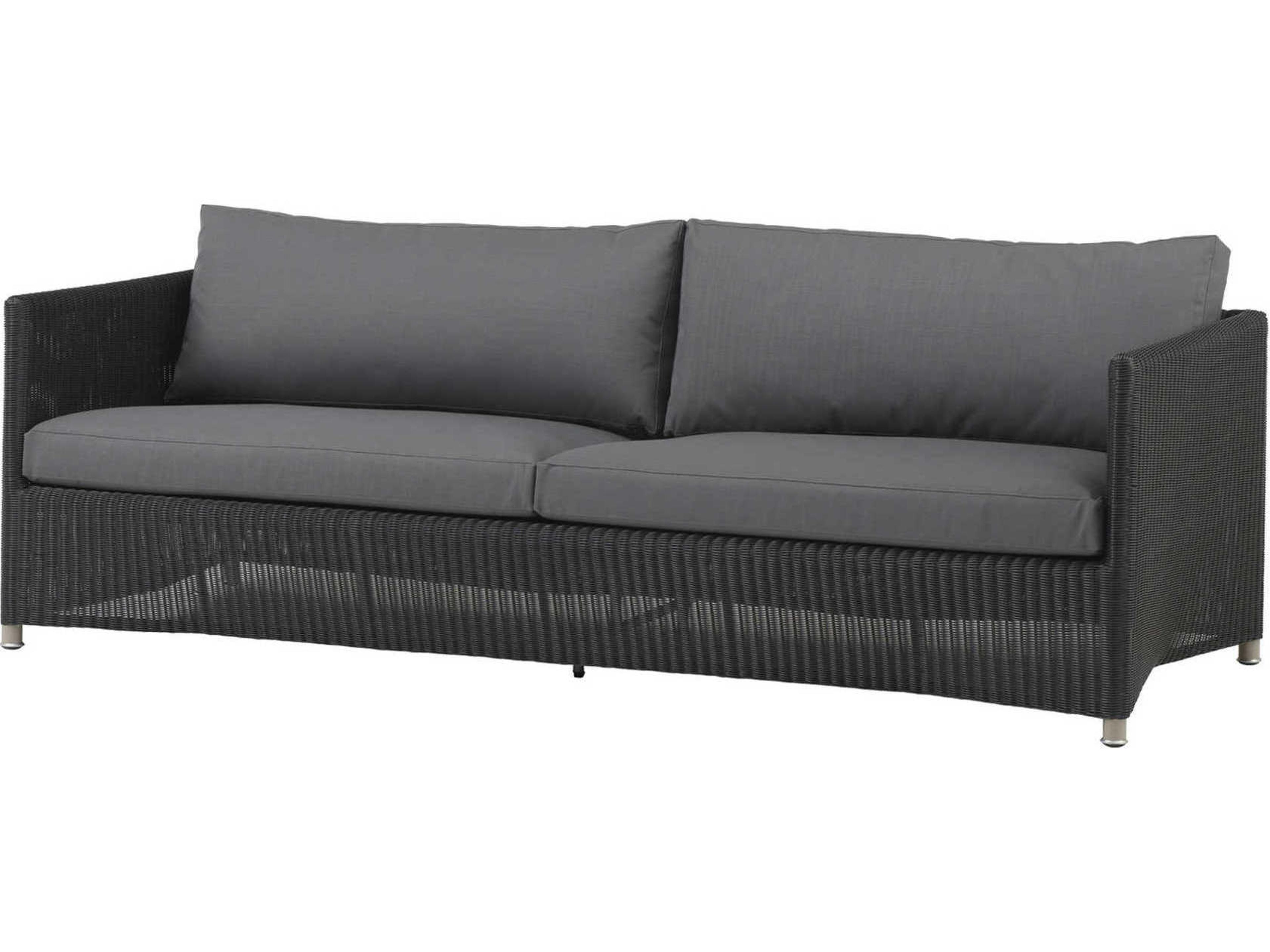 Diamond 3-Seater Sofa in Graphite