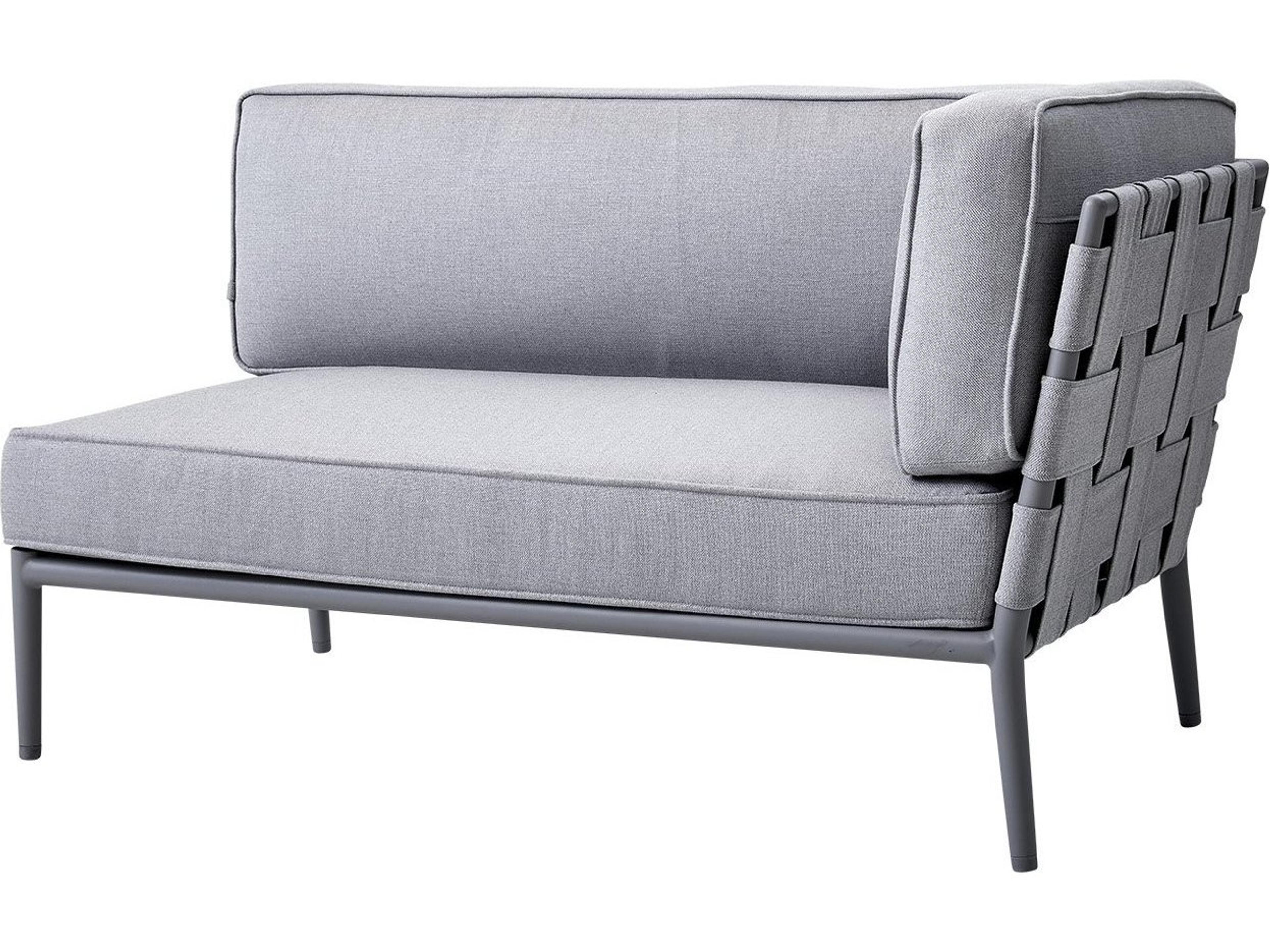 Conic Aluminum Cushion Left Arm Sofa