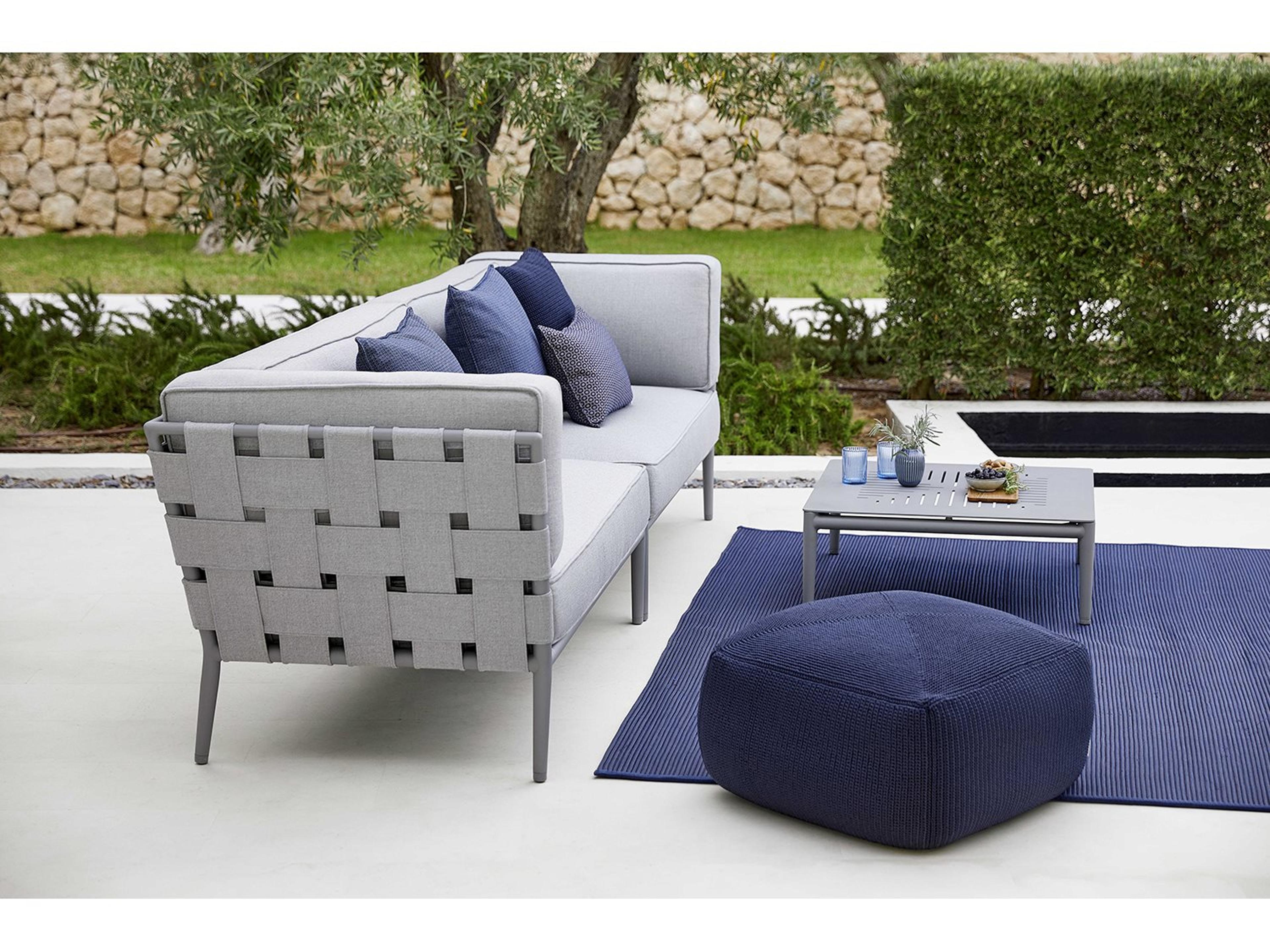 Conic Aluminum Cushion Sectional Lounge Set