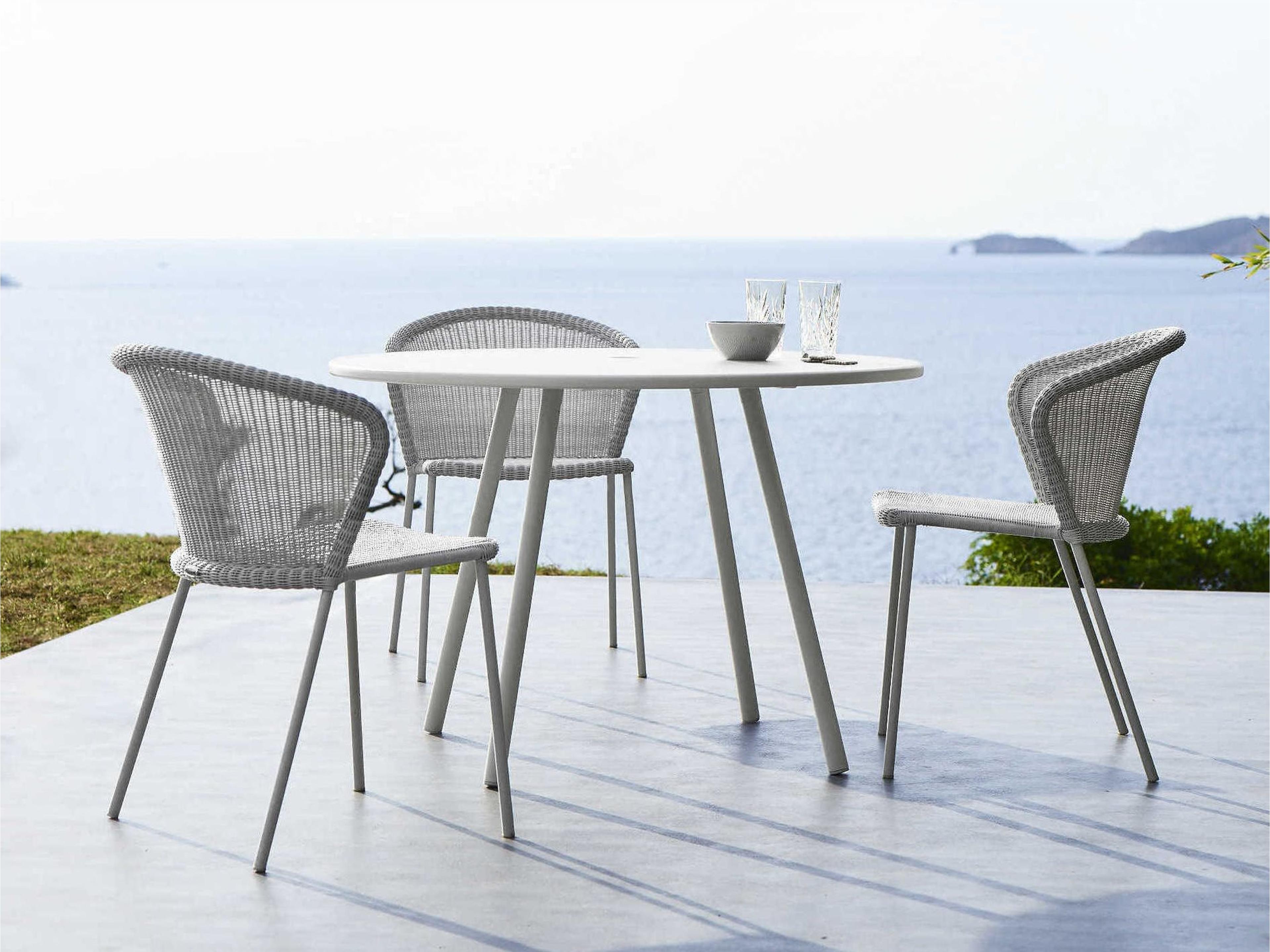 Lean Aluminum Wicker Bistro Set