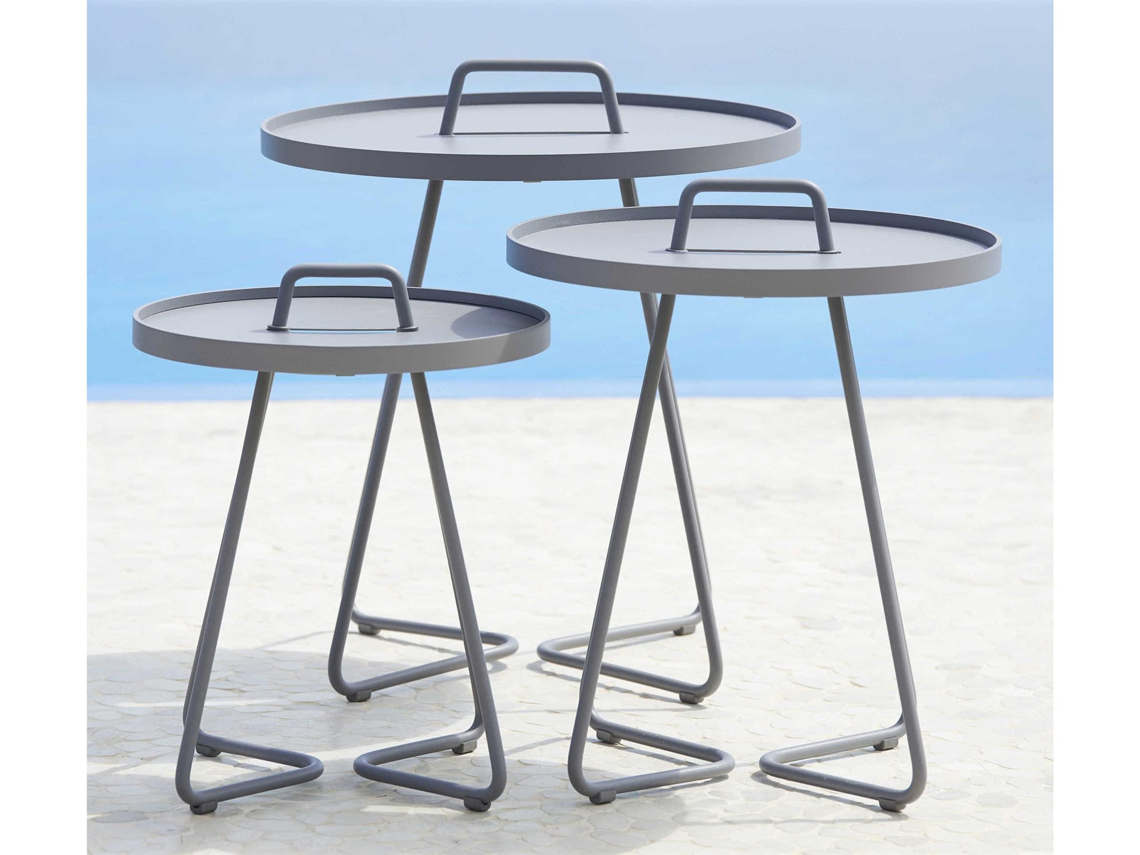 On-the-move End Table Set Aluminum