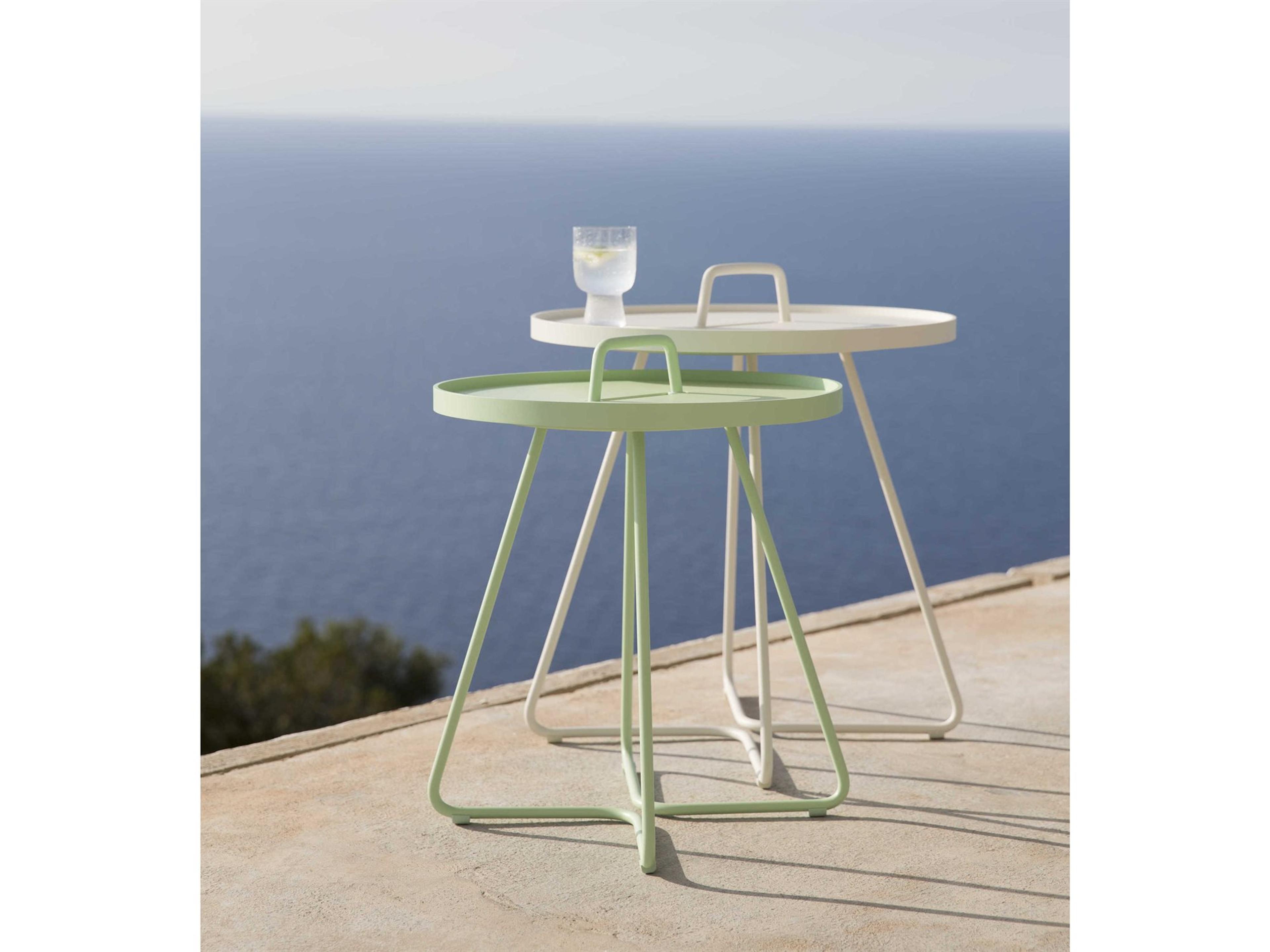 On-The-Move Aluminum End Table Set