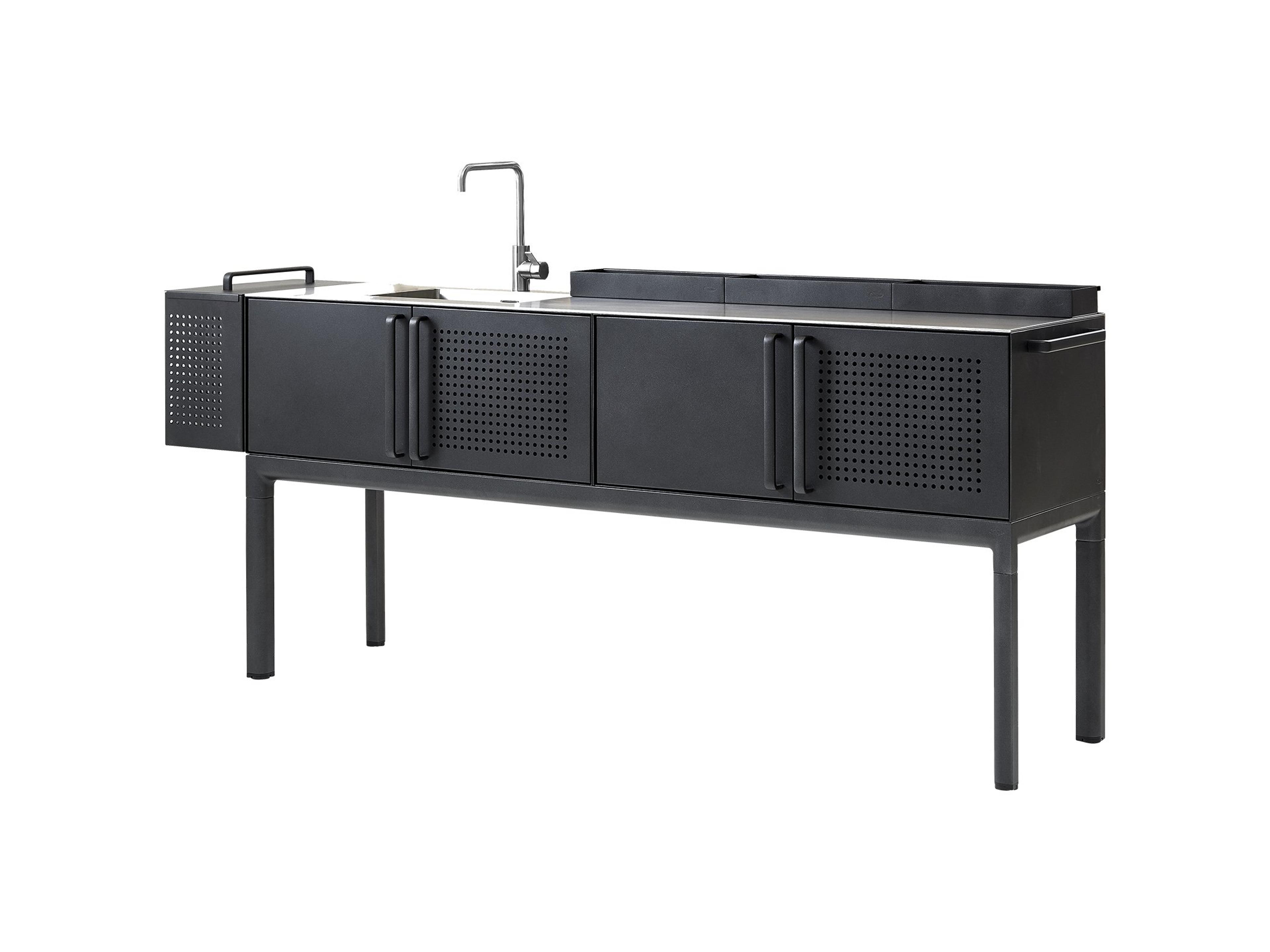 Cane Line Outdoor Drop Fossil Black Ceramic Rectangular Table Top