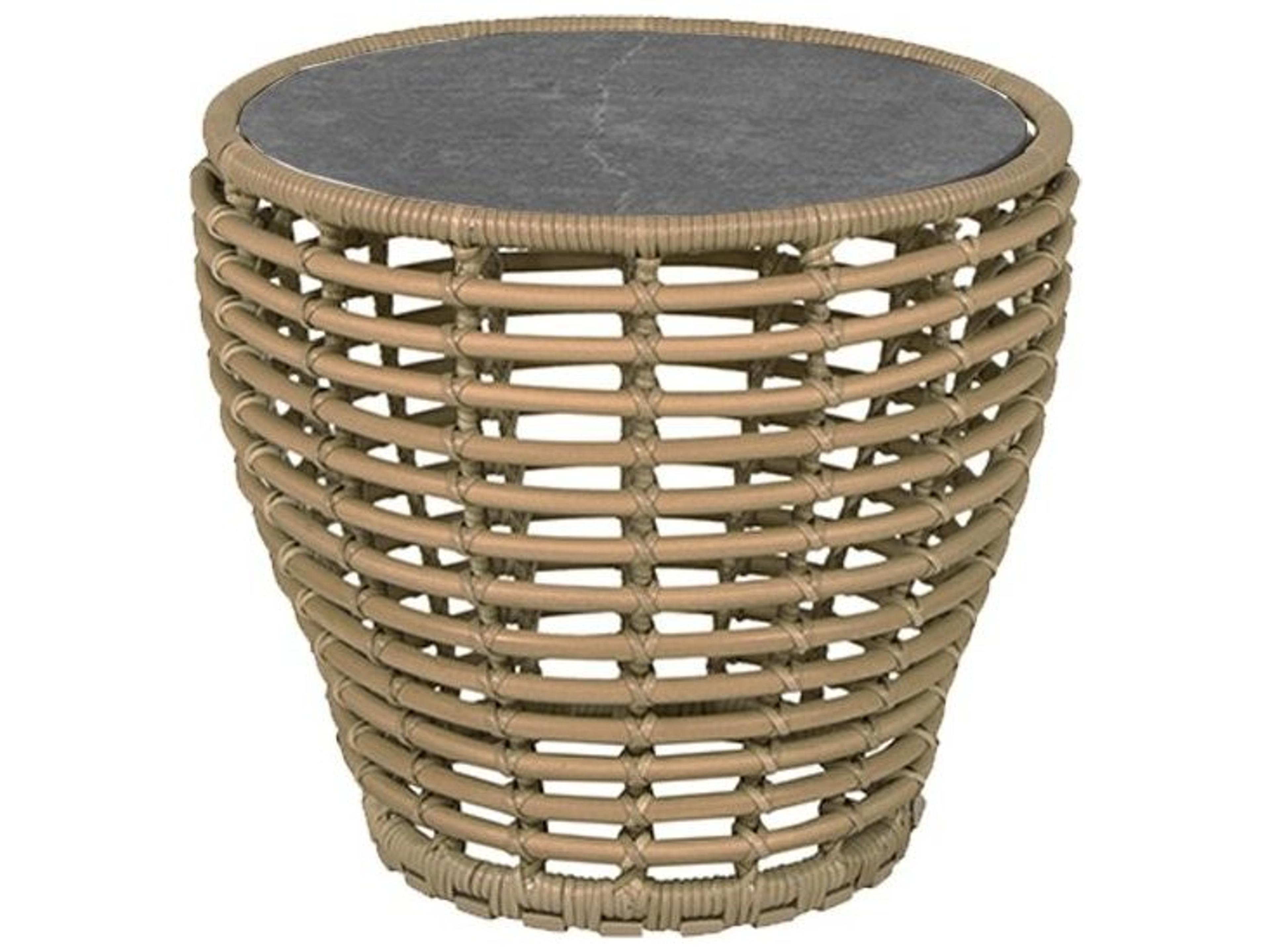 Cane Line Outdoor Basket Wicker Small Round Coffee Table
