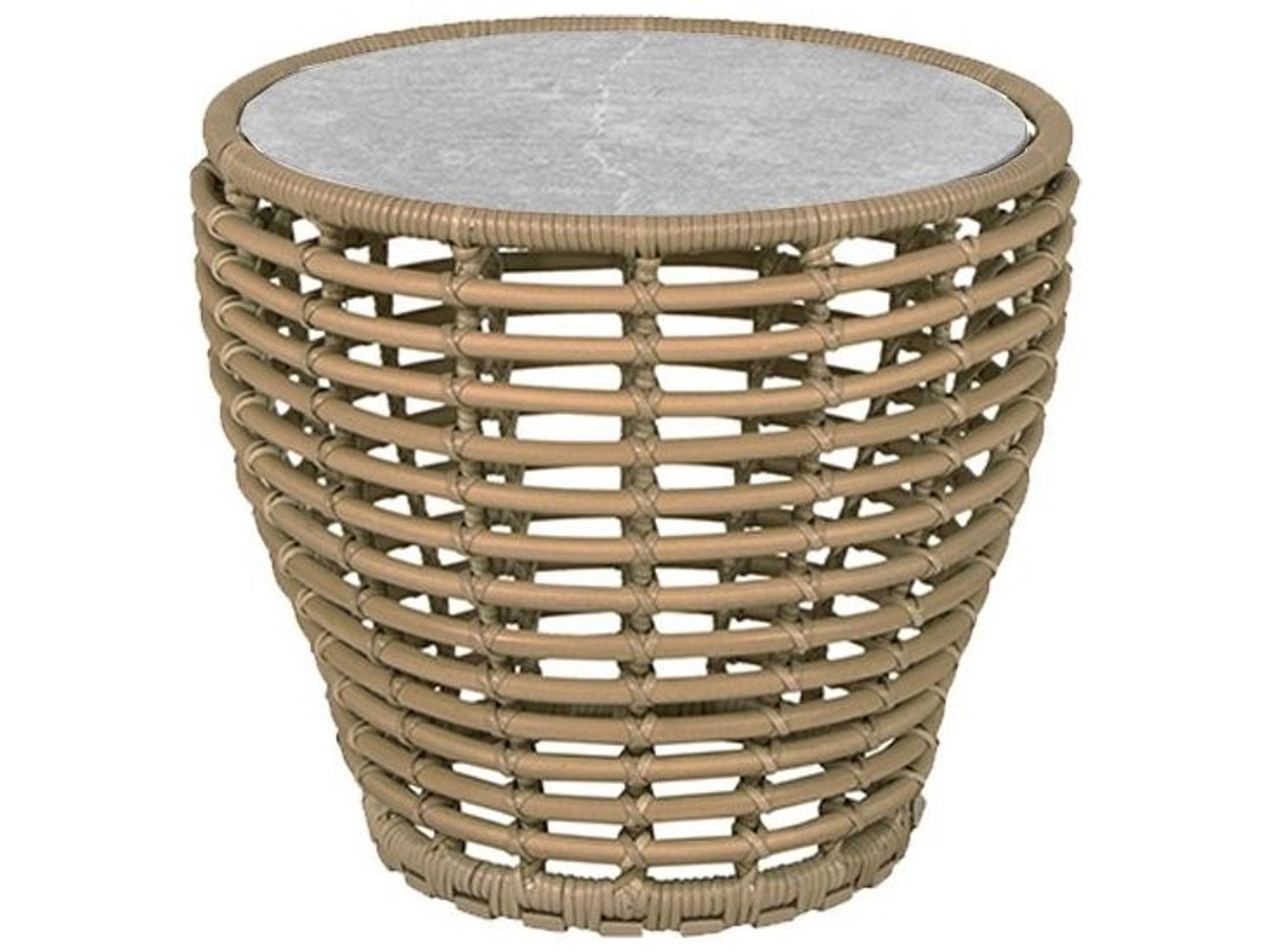 Cane Line Outdoor Basket Wicker Small Round Coffee Table