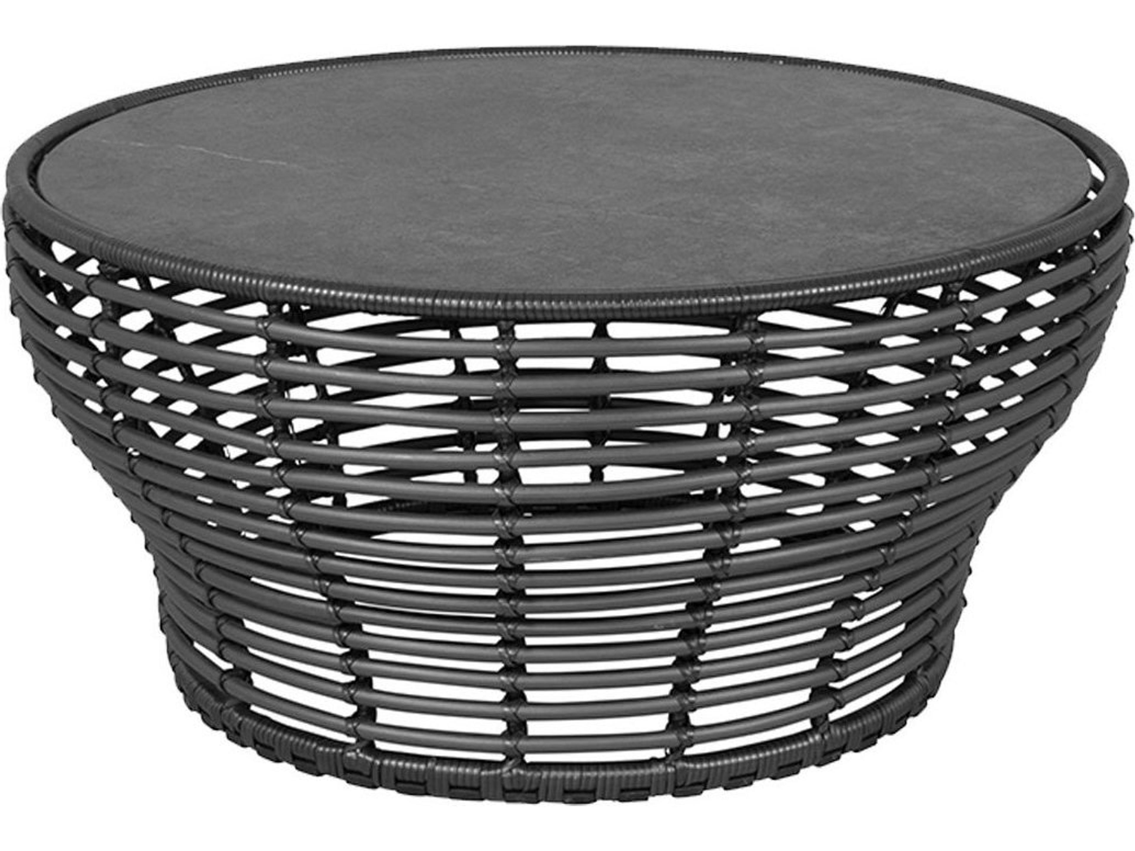 Cane Line Outdoor Basket Wicker Large Round Coffee Table