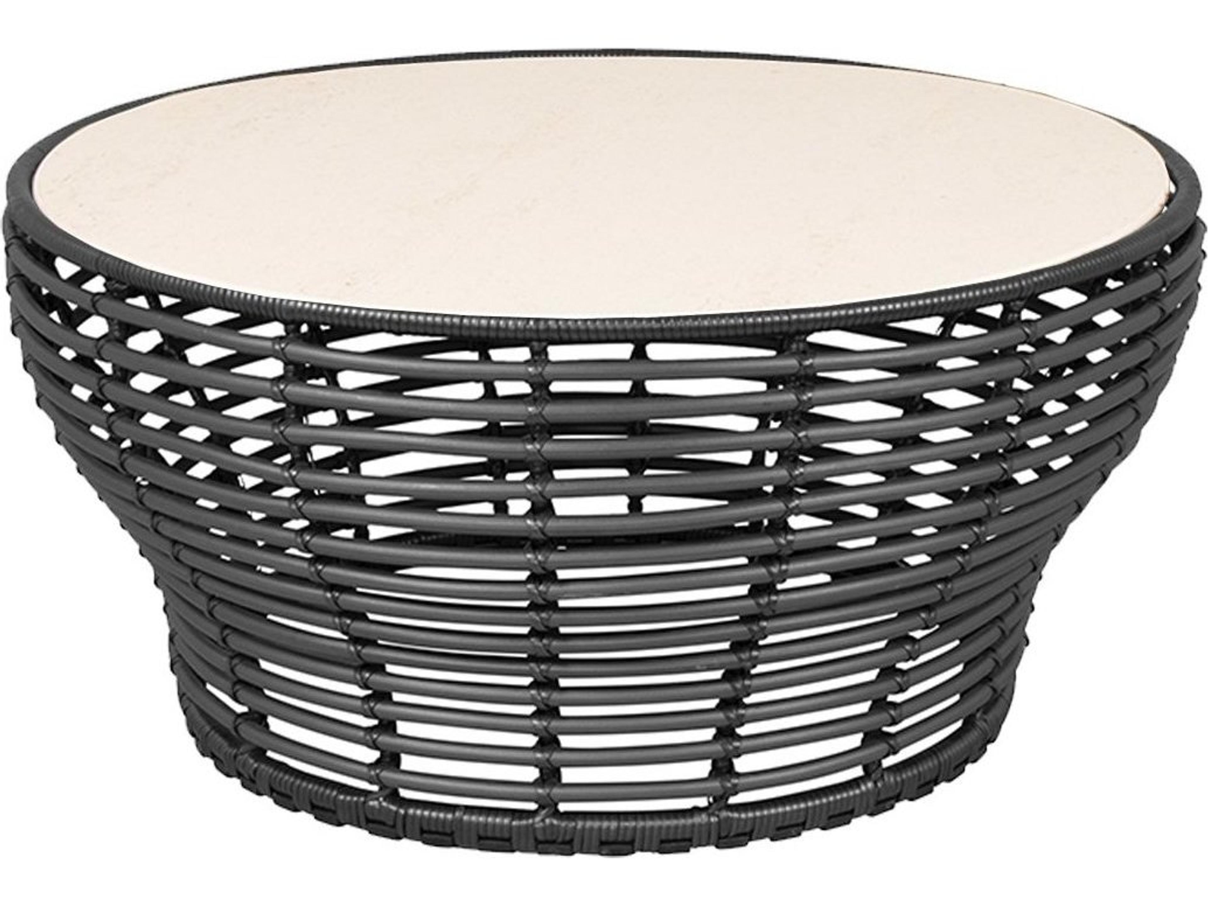 Cane Line Outdoor Basket Wicker Large Round Coffee Table