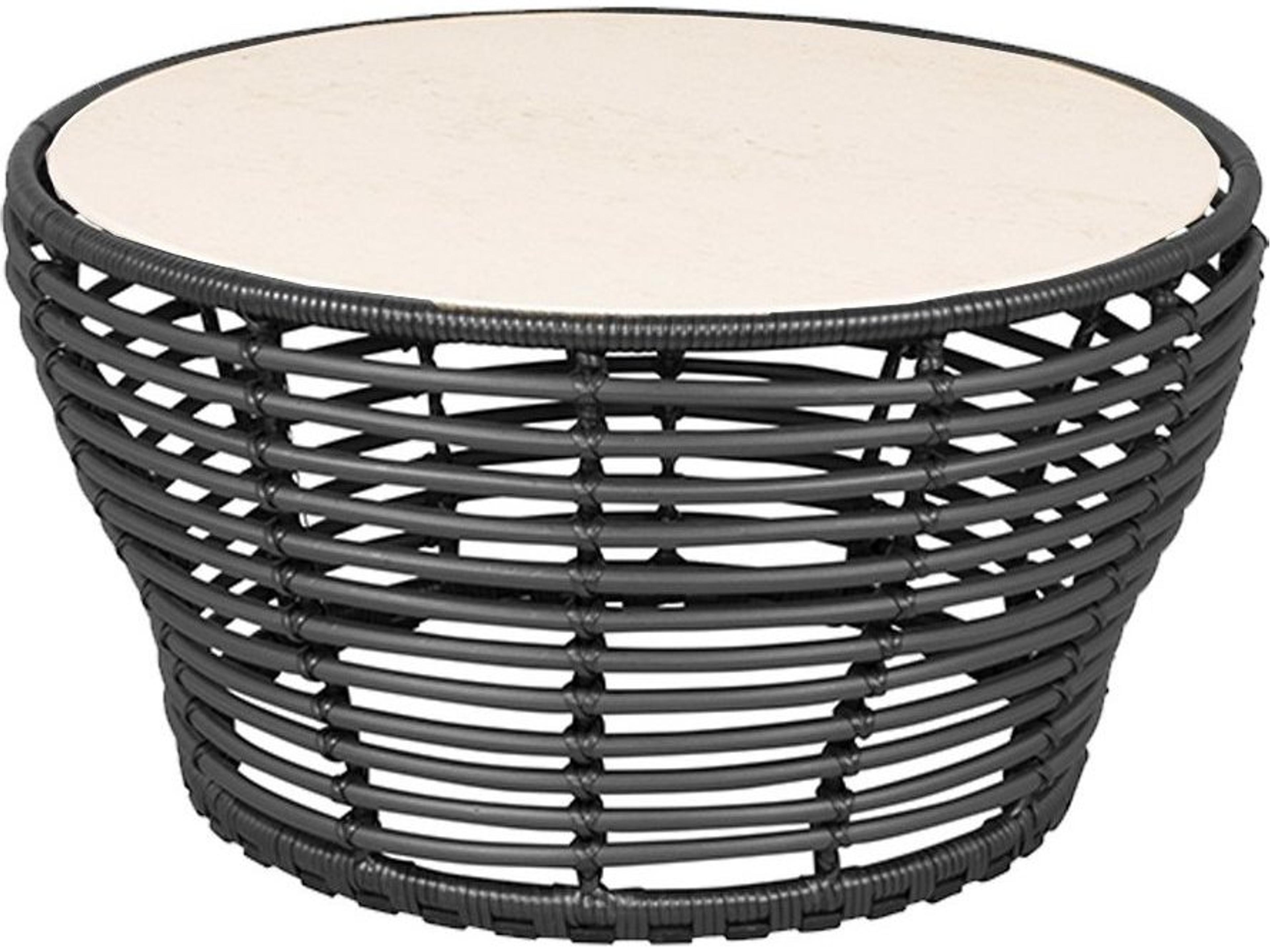 Cane Line Outdoor Basket Wicker Medium Round Coffee Table