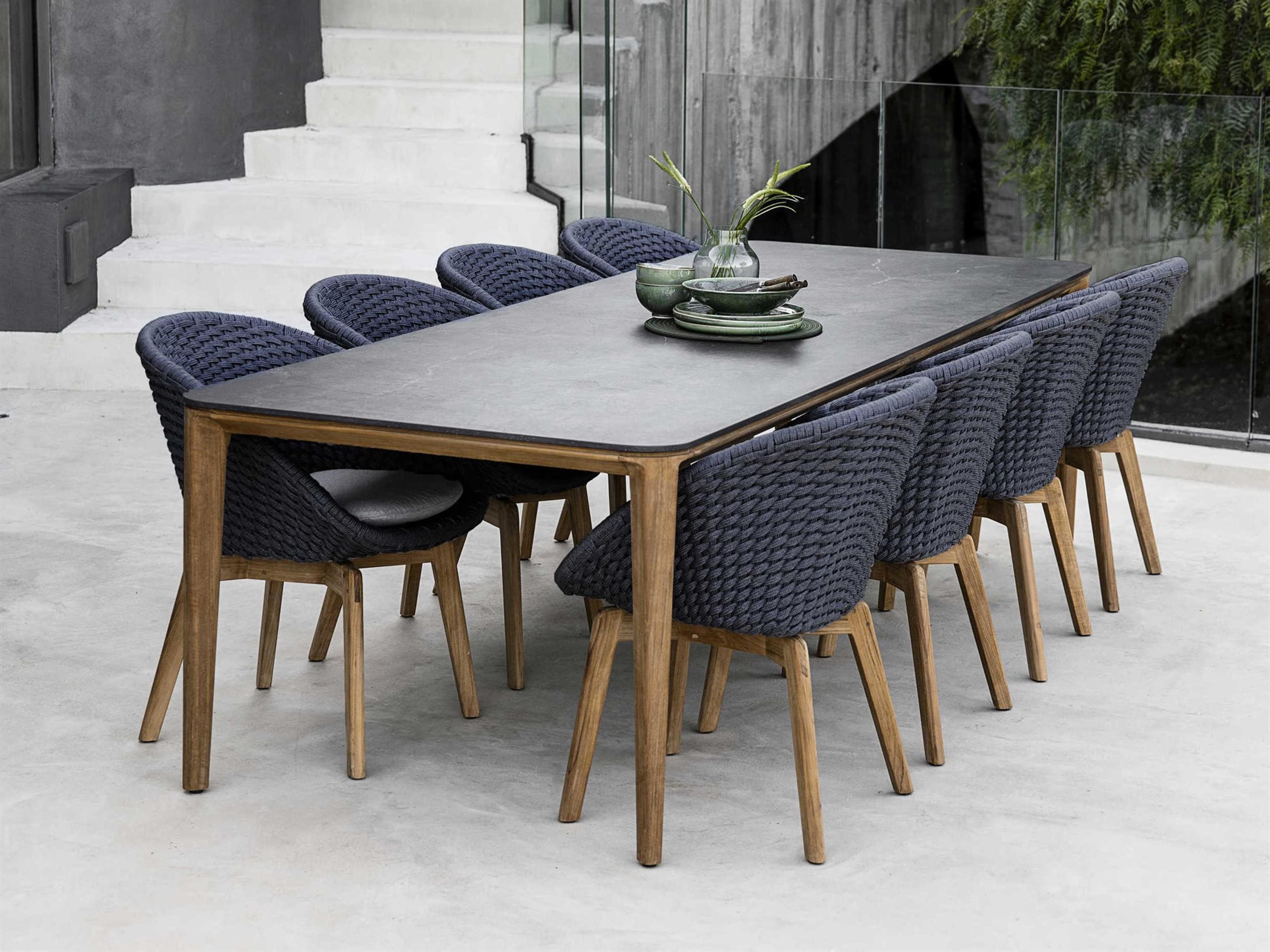 Peacock Teak Soft Rope Dining Set