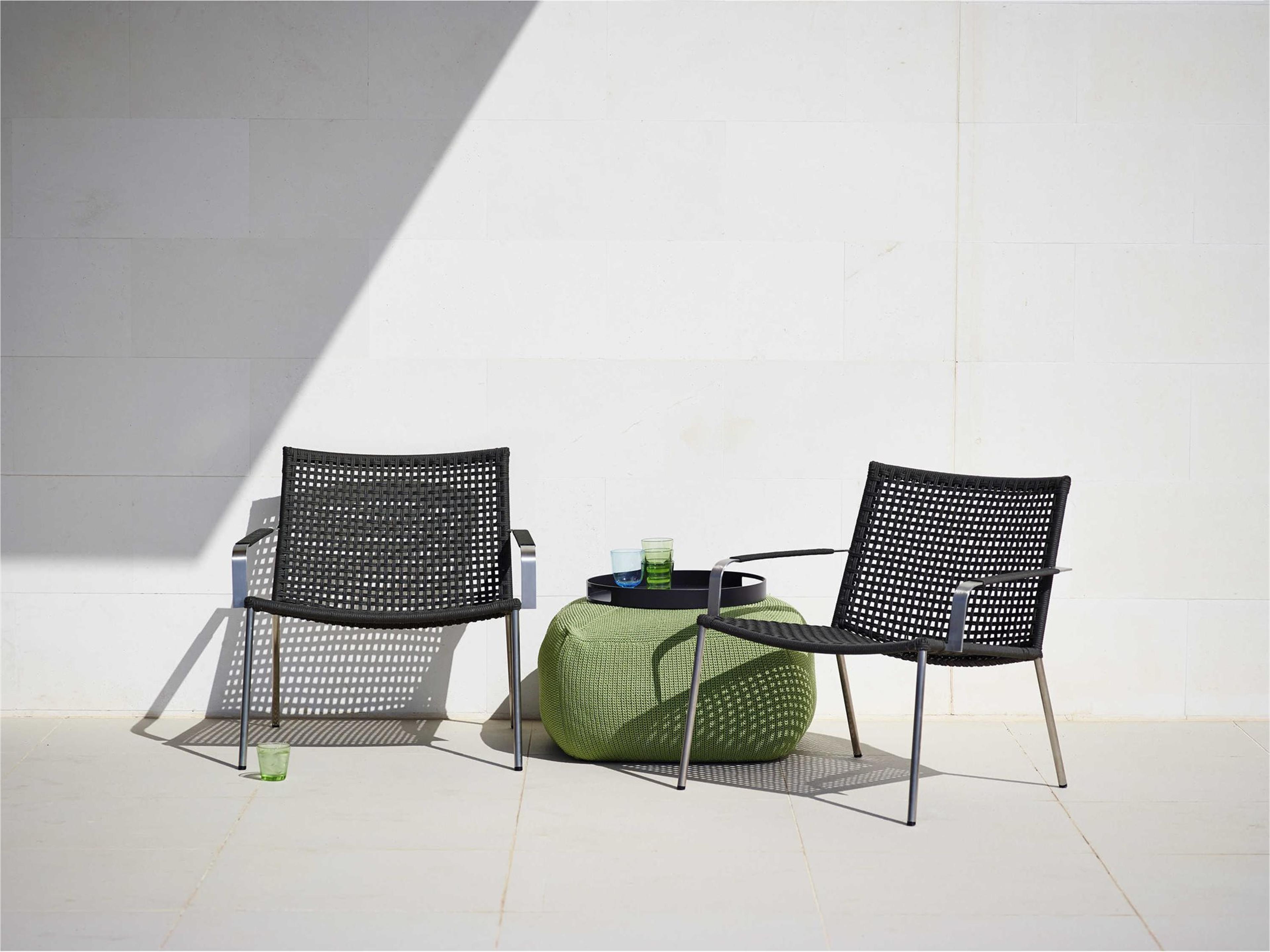 Straw Aluminum Lounge Set