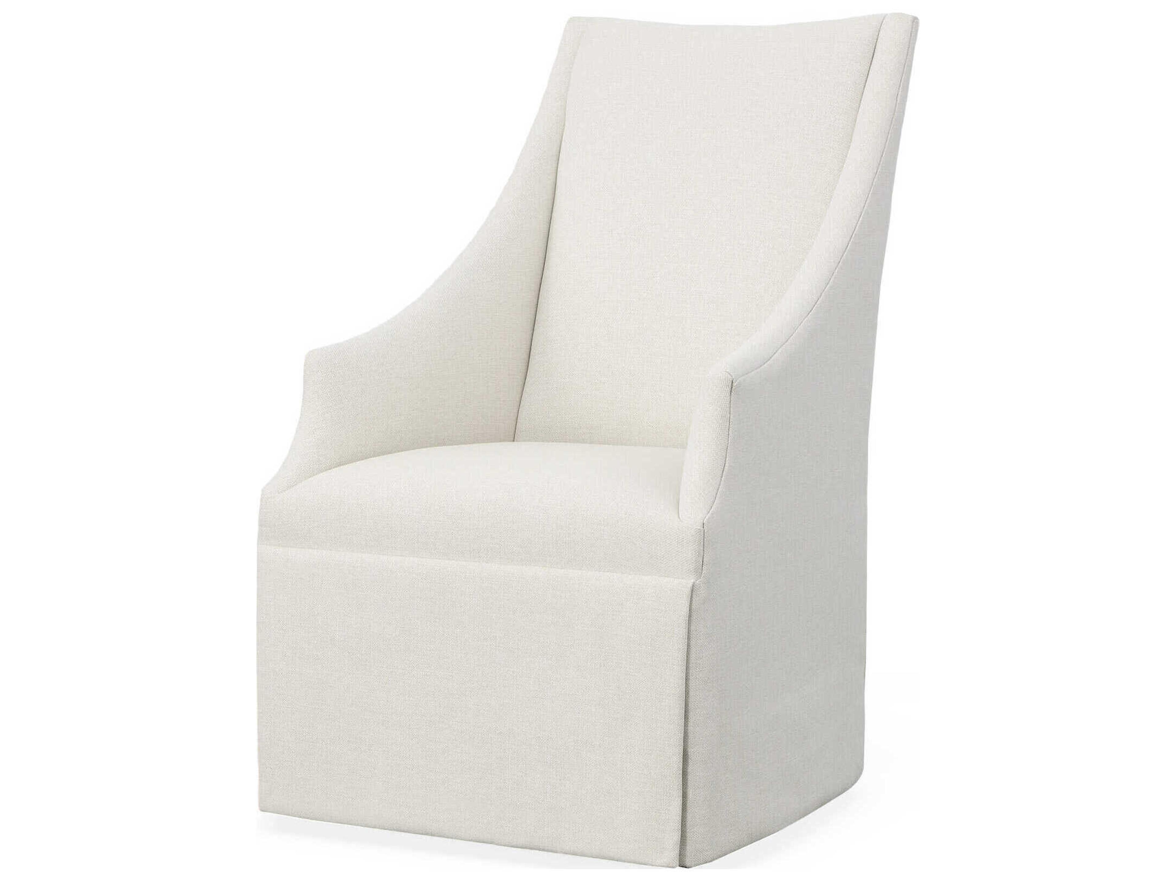 Chair White Upholstered Arm Dining
