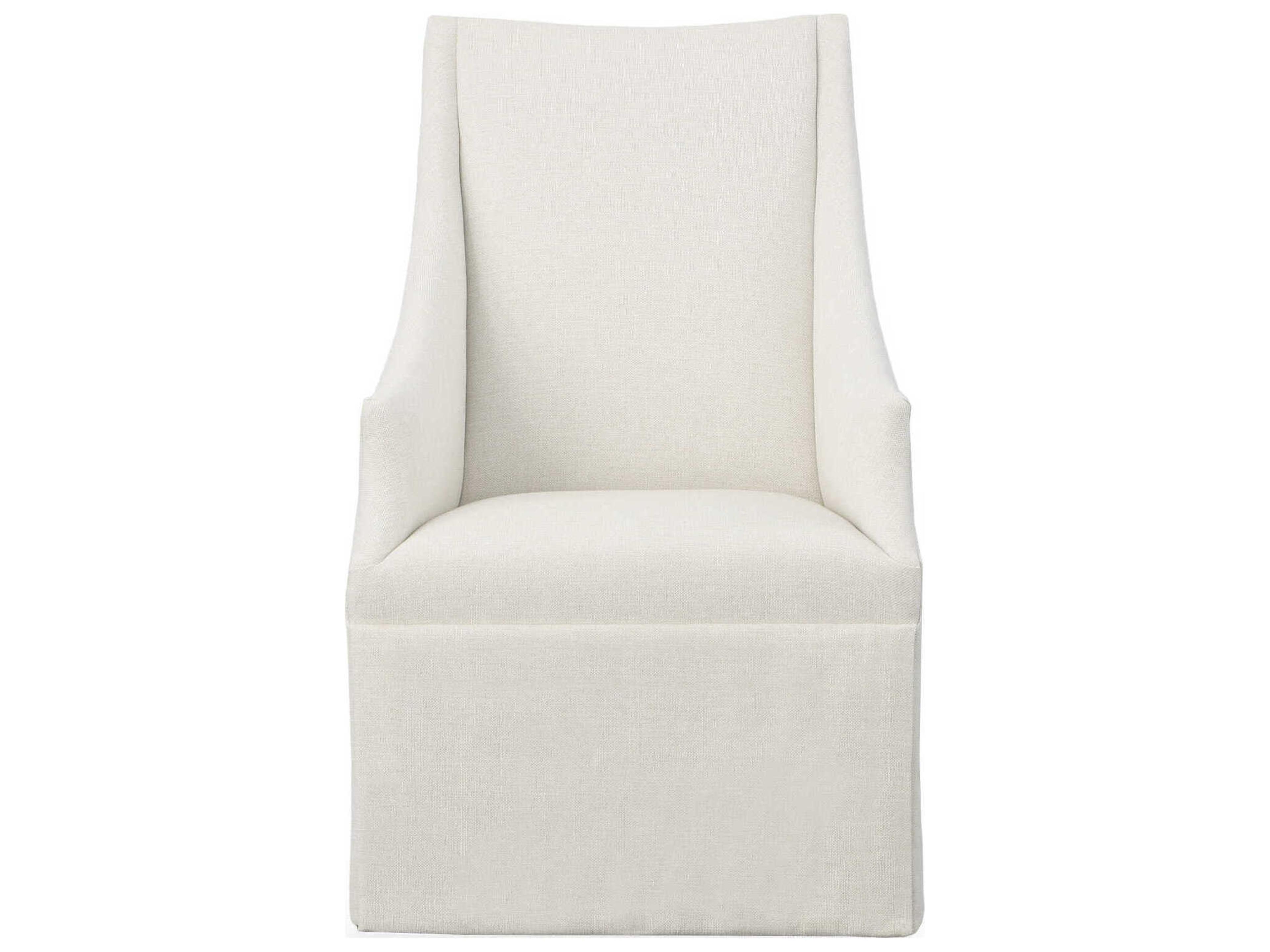 Century Furniture Chair White Upholstered Arm Dining