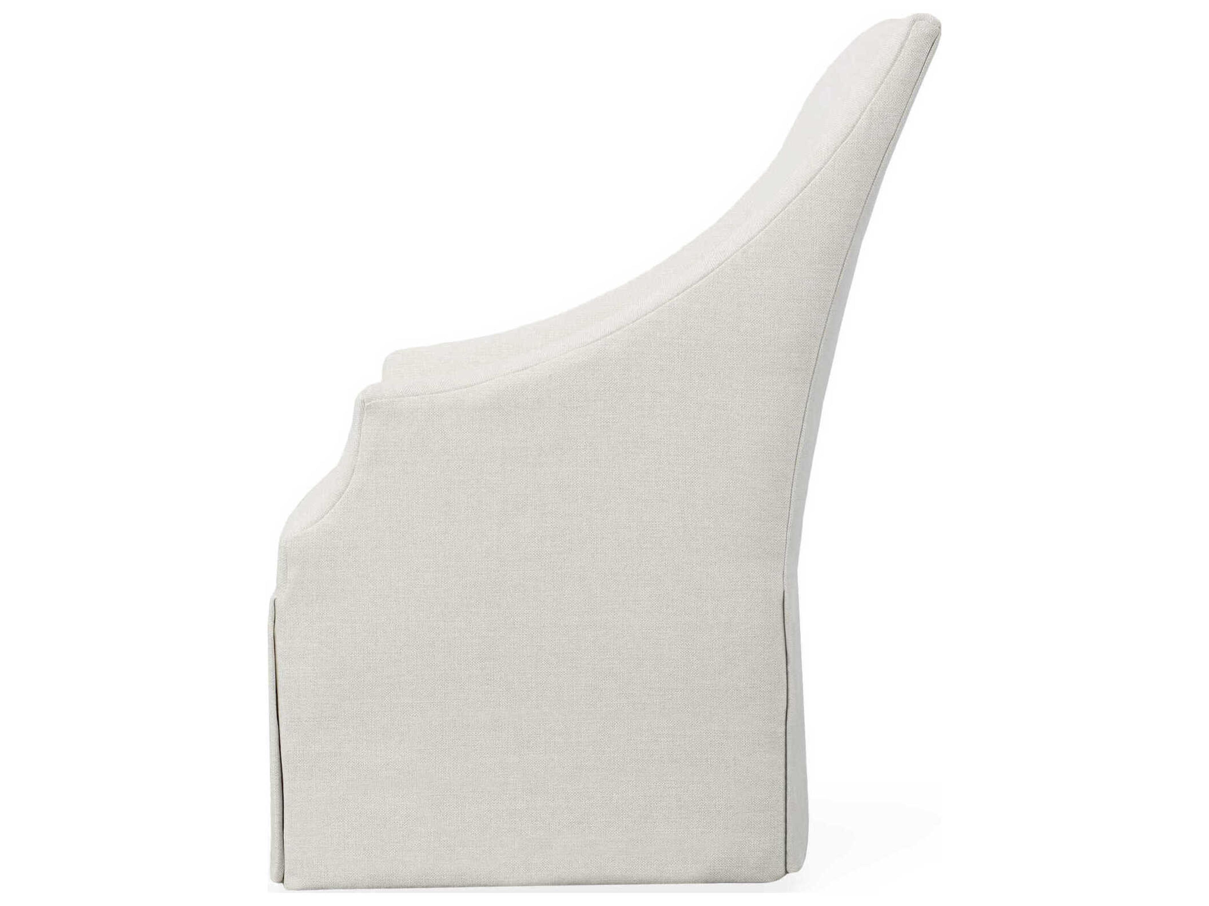 Century Furniture Chair White Upholstered Arm Dining