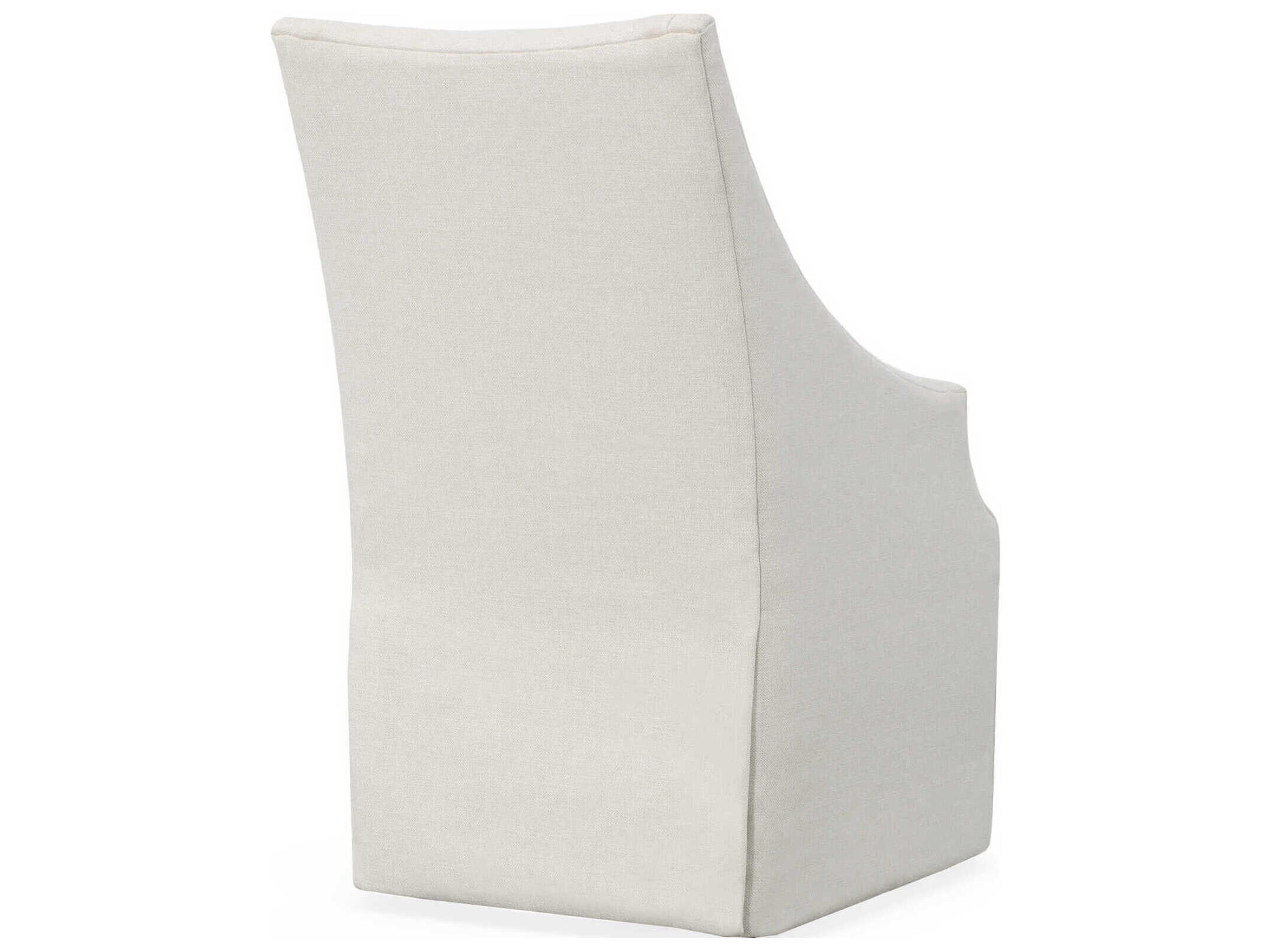 Century Furniture Chair White Upholstered Arm Dining
